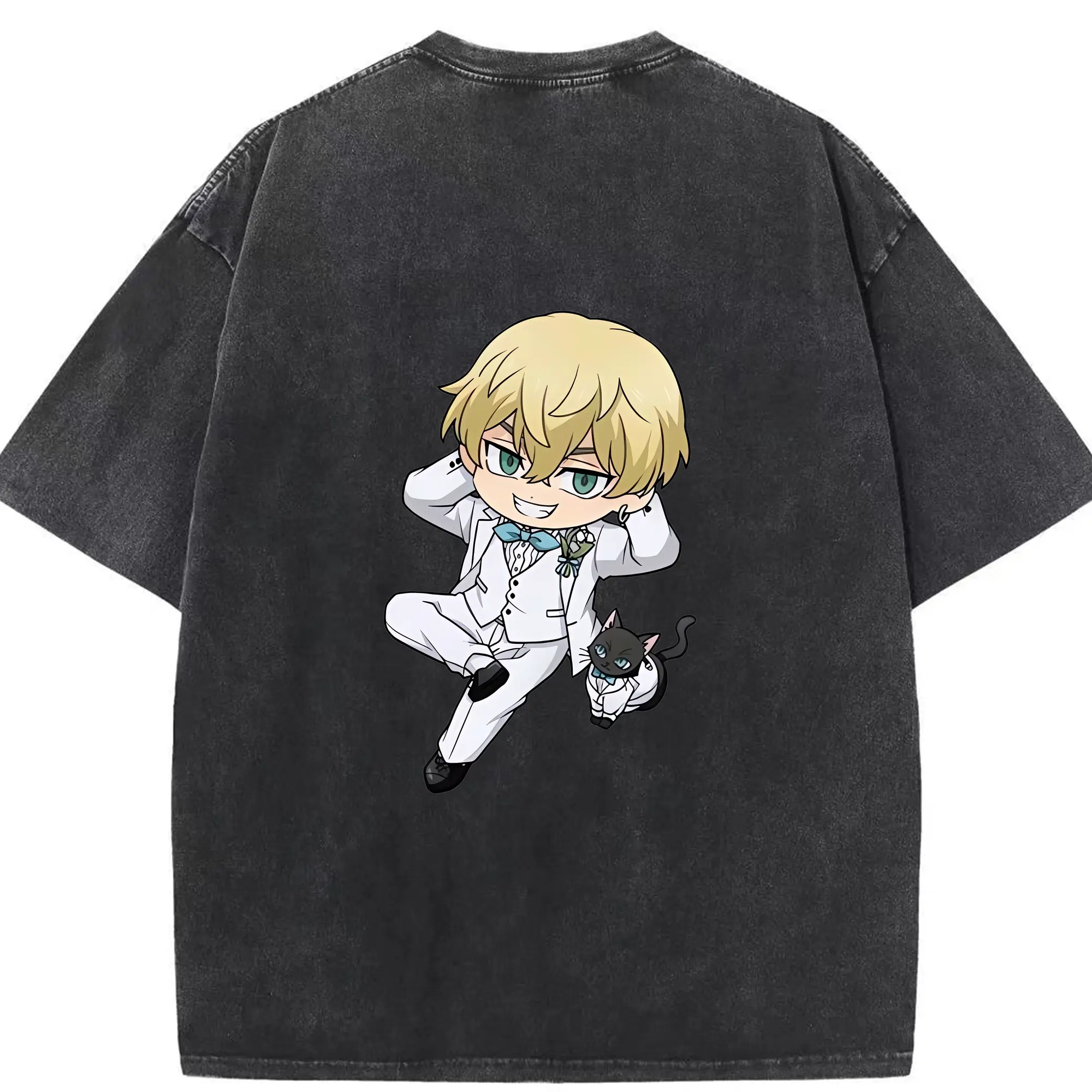 東京リベンジャーズ グッズ,松野千冬 - 綿100％ ヴィンテージ風 半袖Tシャツ ・ 背面プリント ・ 柔らか肌触り ・ 通気性 快適 ・ スポーツ カジュアル 外出用