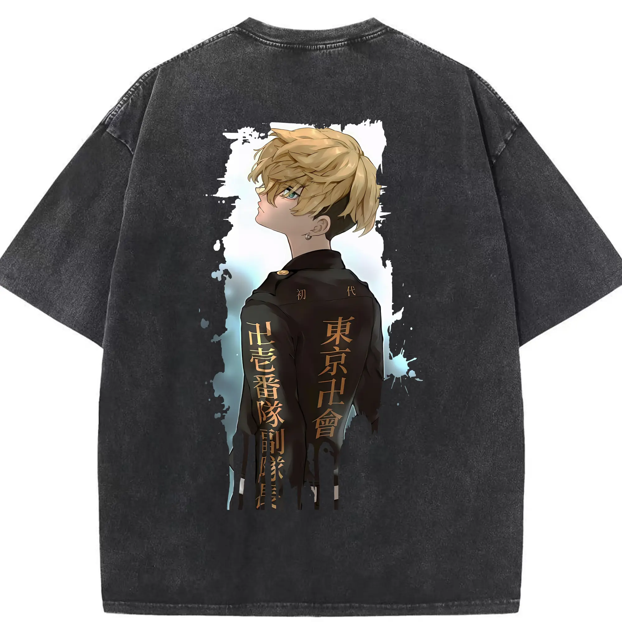 東京リベンジャーズ グッズ,松野千冬 - 綿100％ ヴィンテージ風 半袖Tシャツ ・ 背面プリント ・ 柔らか肌触り ・ 通気性 快適 ・ スポーツ カジュアル 外出用