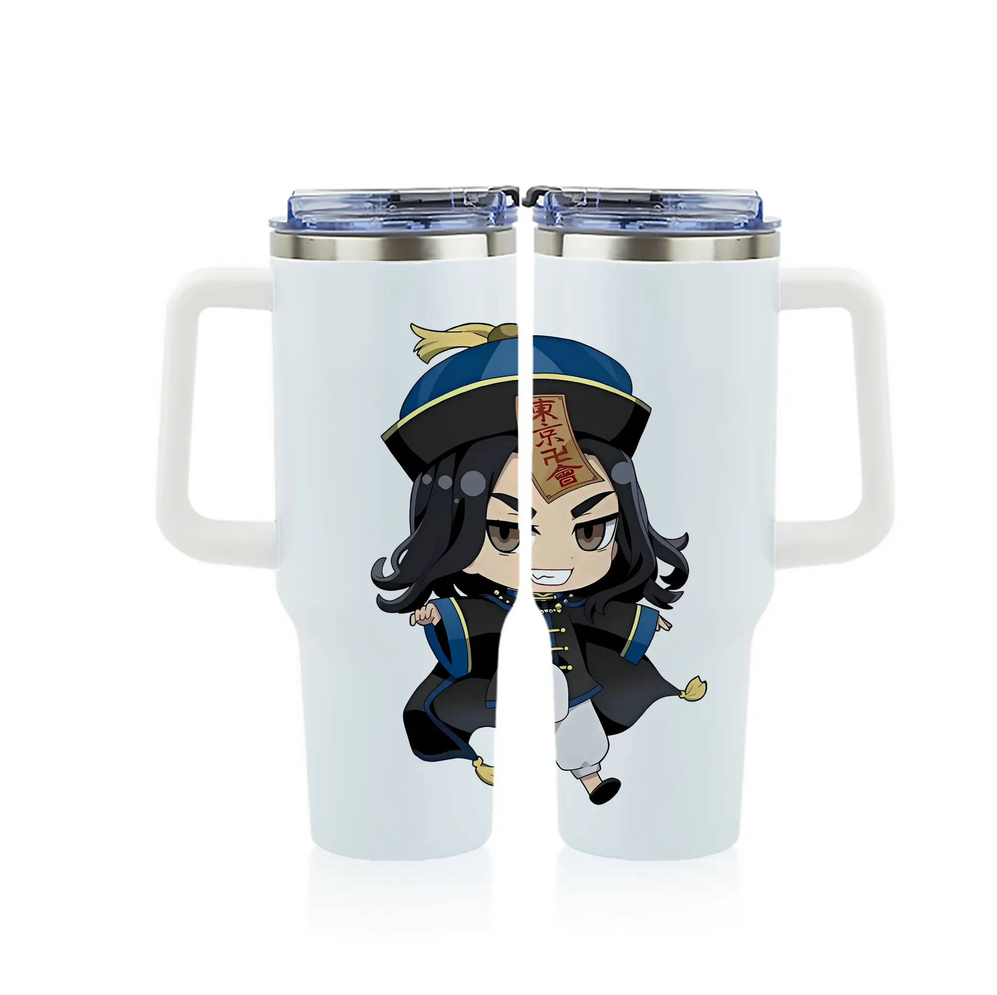 東京リベンジャーズ グッズ,場地圭介 - 1200mL フルプリント車用タンブラー ・ 304ステンレス 内側 ・ 201ステンレス 外側 ・ 保温 保冷 ・ 通勤 ドライブ アウトドア用