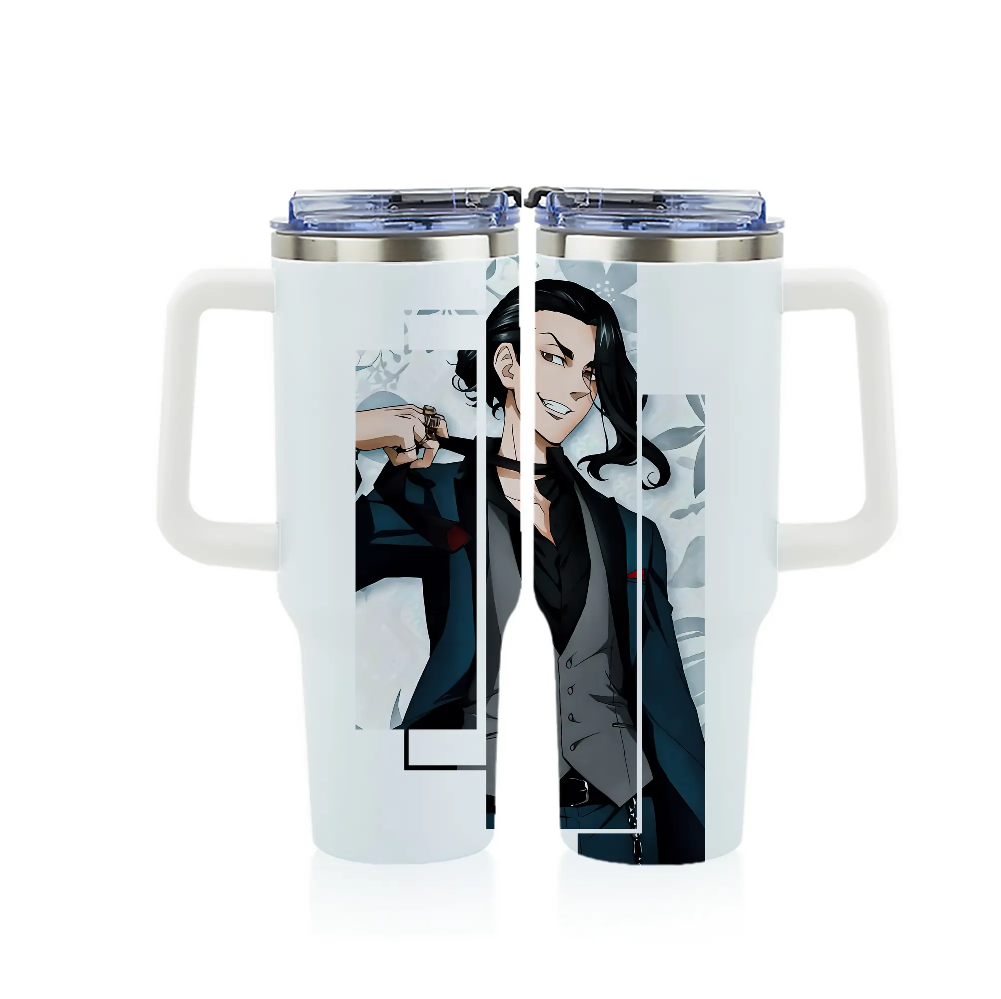 東京リベンジャーズ グッズ,場地圭介 - 1200mL フルプリント車用タンブラー ・ 304ステンレス 内側 ・ 201ステンレス 外側 ・ 保温 保冷 ・ 通勤 ドライブ アウトドア用