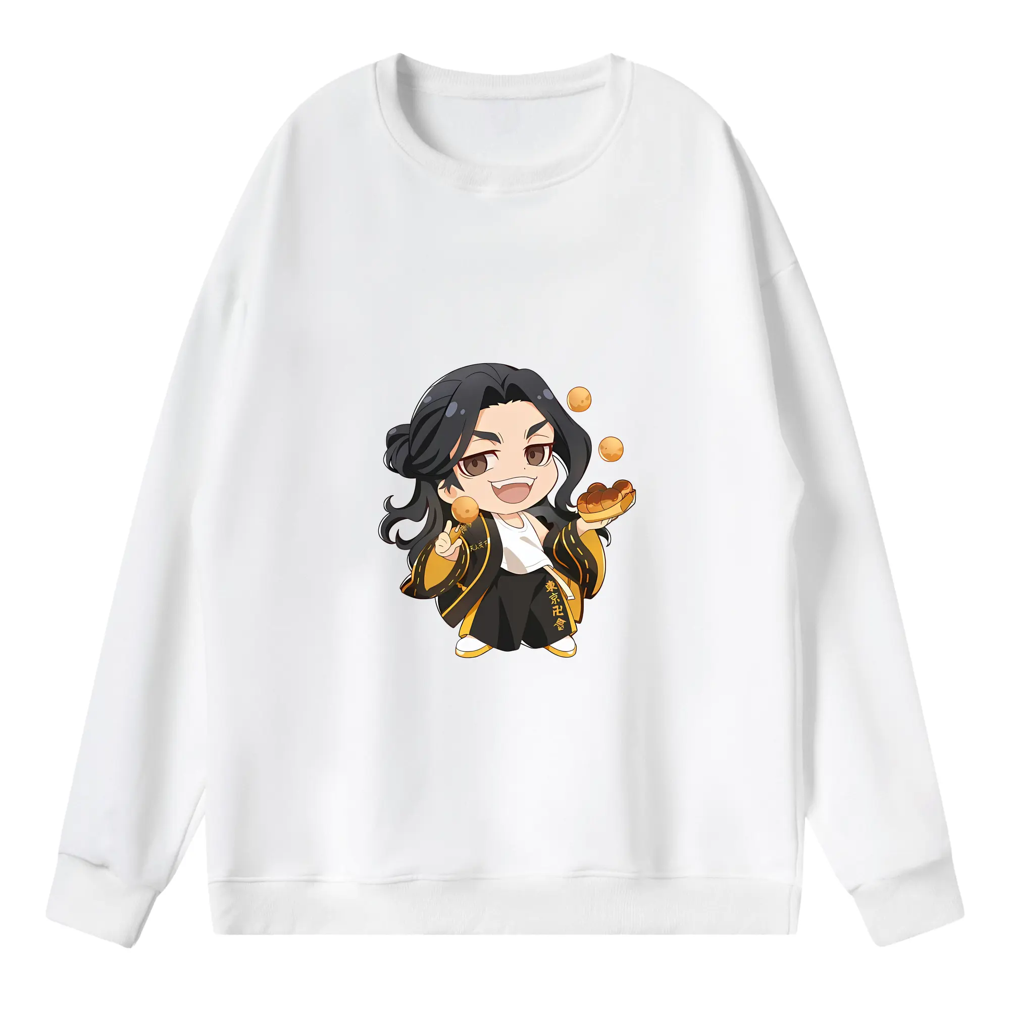 東京リベンジャーズ グッズ,場地圭介 - 薄手 クルーネック スウェット 裏毛260g · ポリエステル 春秋向け カジュアル 男女兼用 · トレーナー デイリー スポーツ 散歩に最適