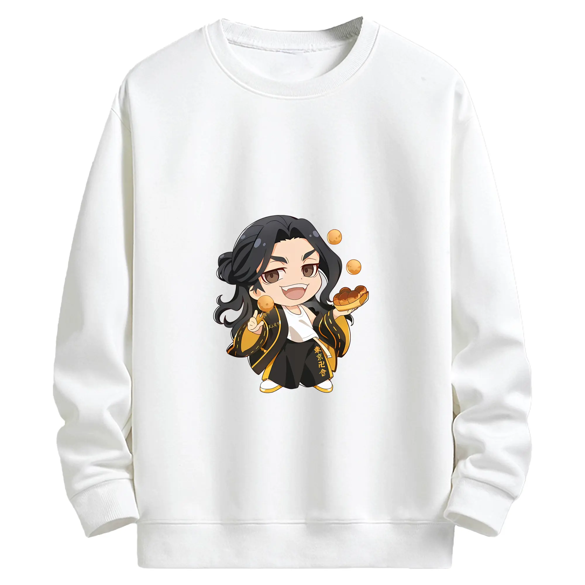 東京リベンジャーズ グッズ,場地圭介 - キッズ クルーネックスウェットシャツ ・ フロントプリント ・ 綿80％ ポリエステル20％ ・ 快適 通学 スポーツ 日常使い お散歩用