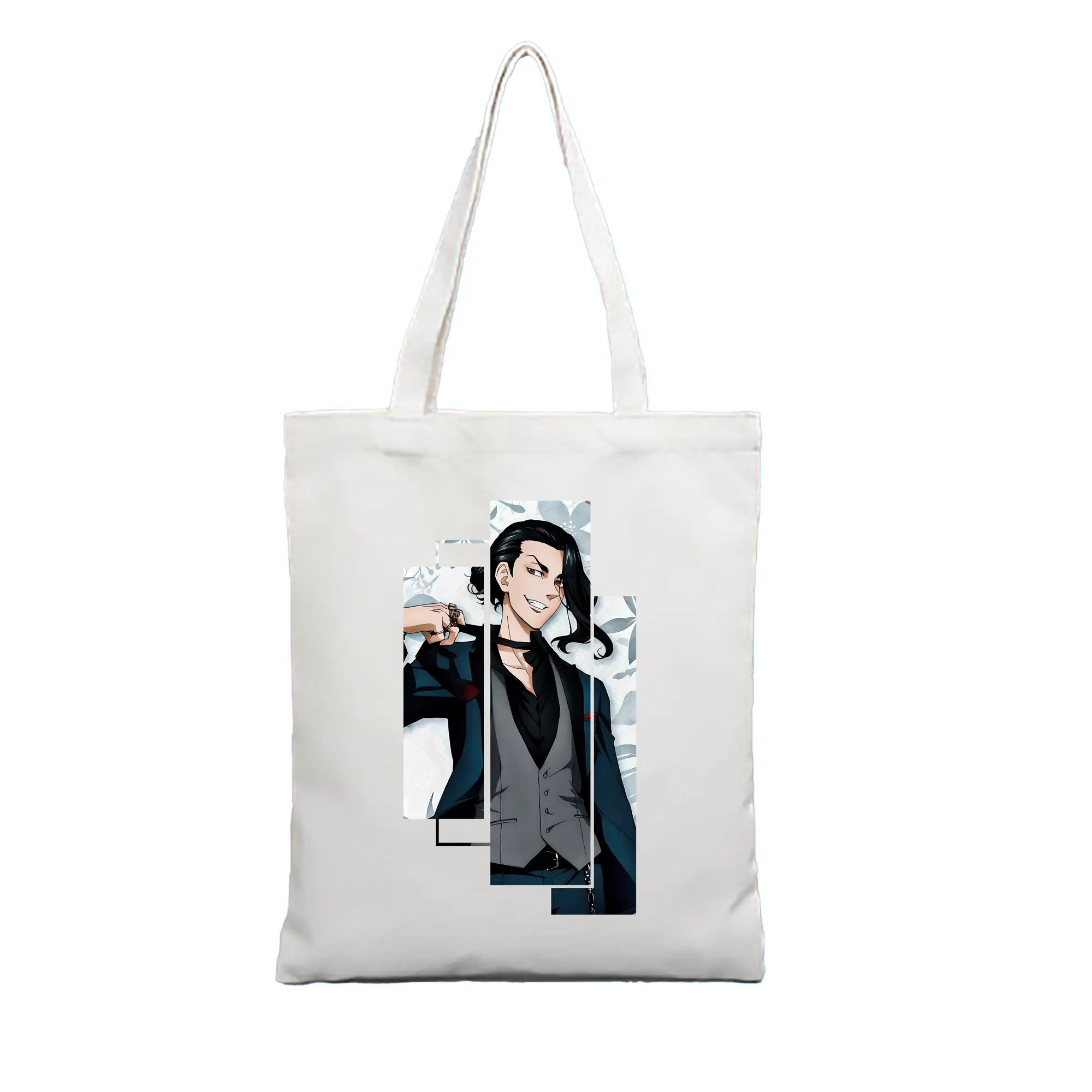 東京リベンジャーズ グッズ,場地圭介 - 縦型キャンバス手提げバッグ（トートバッグ） ・ キャンバス素材 ・ ショッピング用 ・ 軽量 丈夫 お手入れ簡単