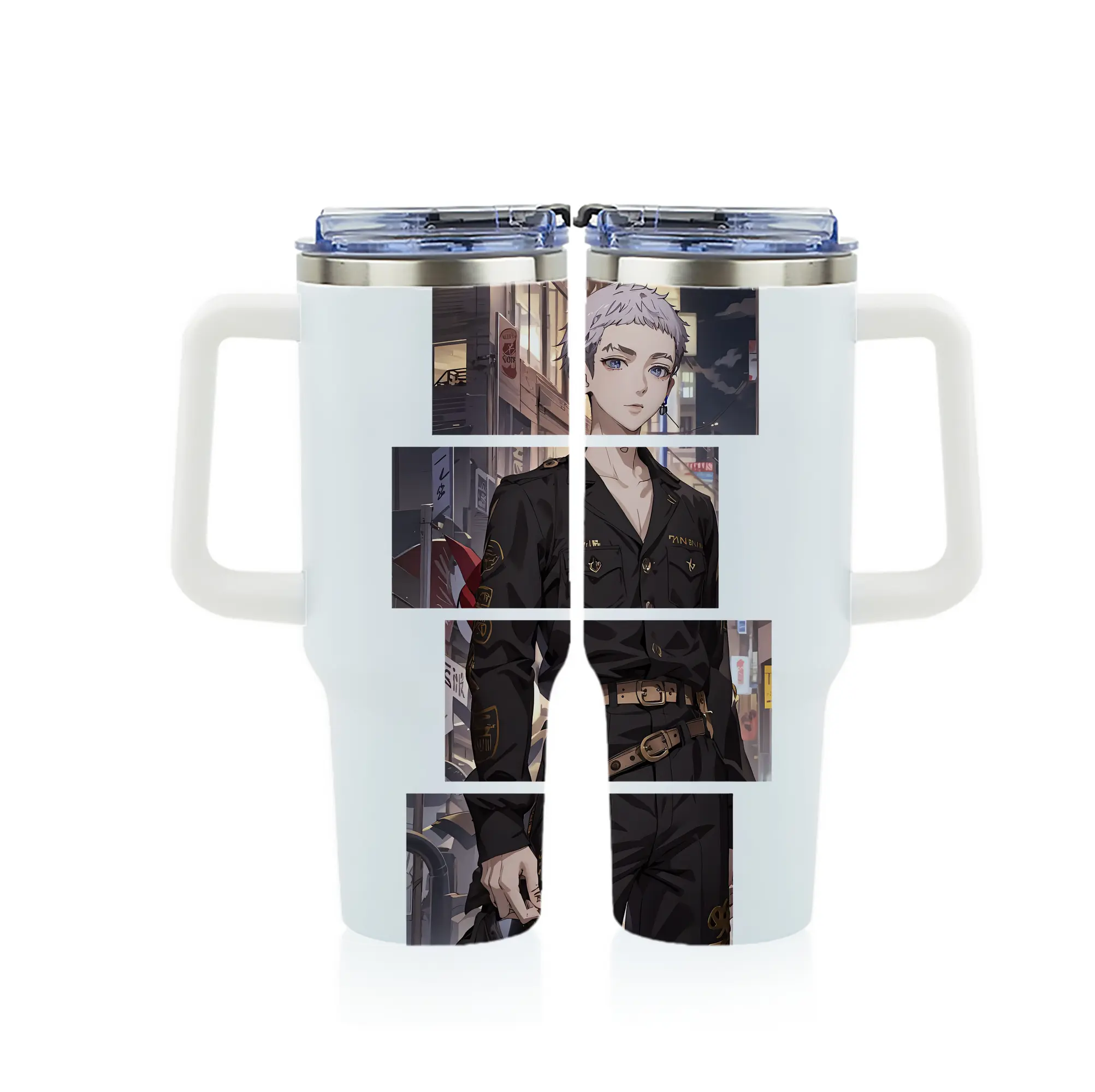 東京リベンジャーズ グッズ,三ツ谷隆 - 1200mL フルプリント車用タンブラー ・ 304ステンレス 内側 ・ 201ステンレス 外側 ・ 保温 保冷 ・ 通勤 ドライブ アウトドア用