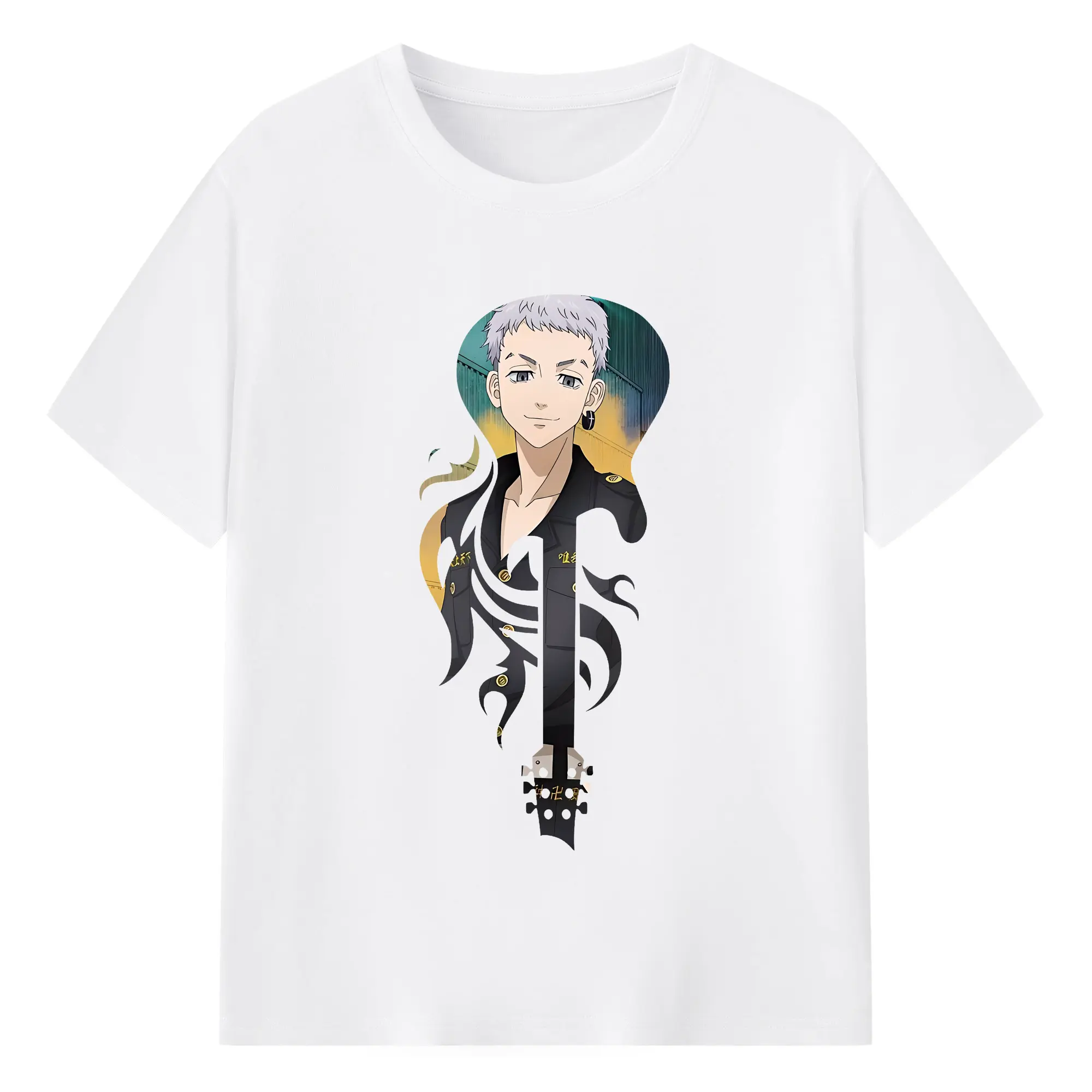 東京リベンジャーズ グッズ,三ツ谷隆 - 綿100％ 半袖Tシャツ ・ フロントプリント ・ 快適 通気性 ・ 日常使い 散歩 スポーツ用