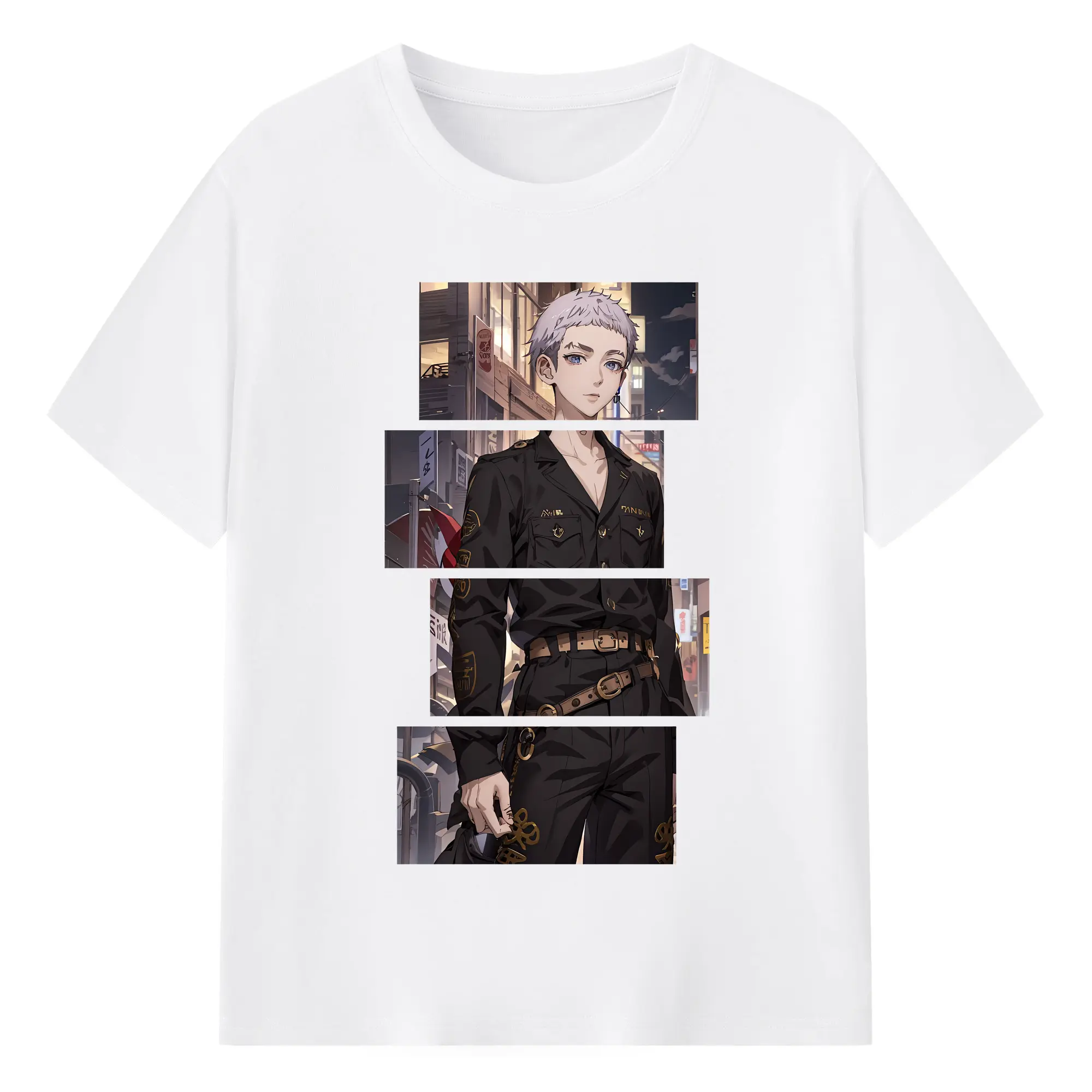 東京リベンジャーズ グッズ,三ツ谷隆 - 綿100％ 半袖Tシャツ ・ フロントプリント ・ 快適 通気性 ・ 日常使い 散歩 スポーツ用