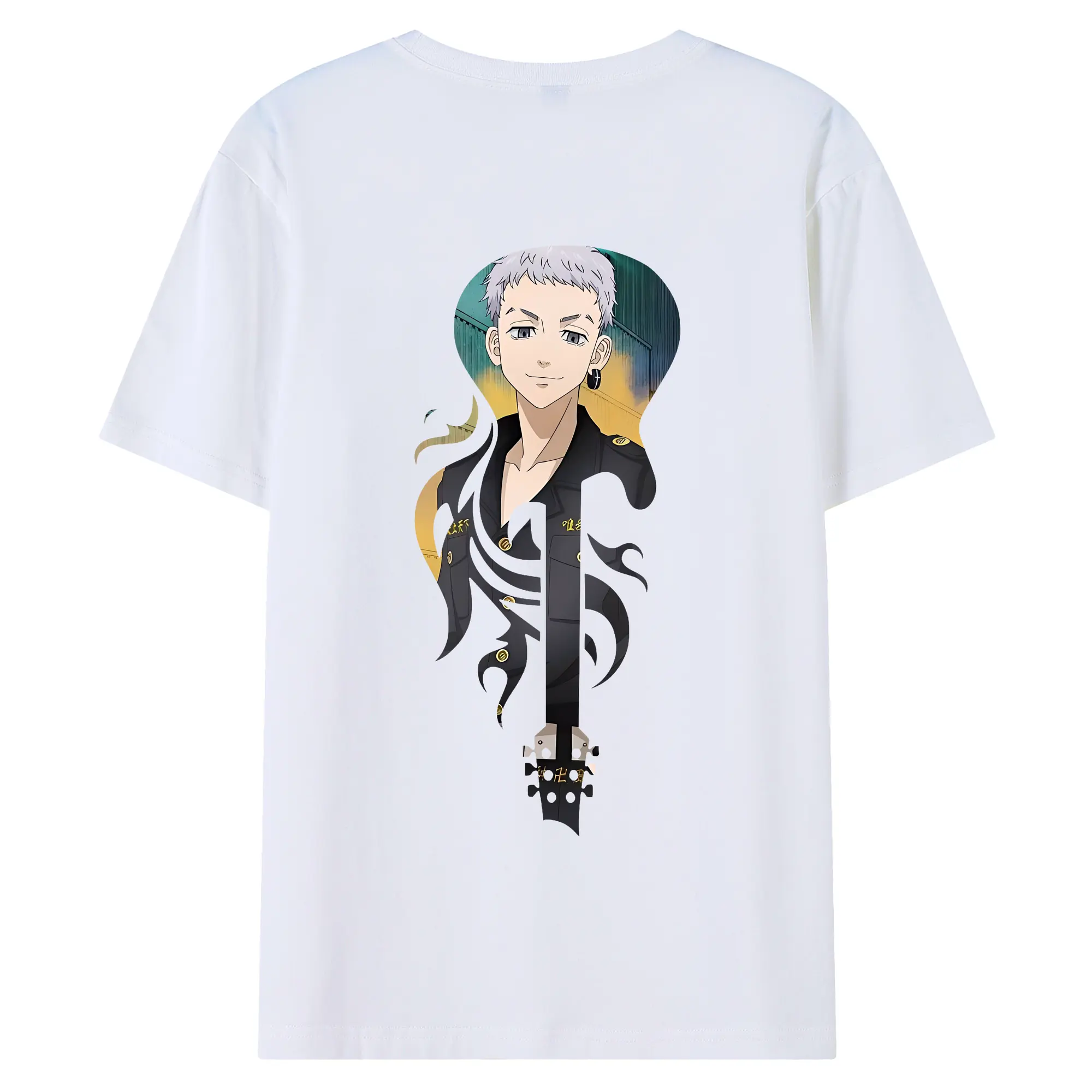 東京リベンジャーズ グッズ,三ツ谷隆 - 綿100％ 半袖Tシャツ ・ バックプリント ・ 快適 通気性 ・ 日常使い 散歩 スポーツ用