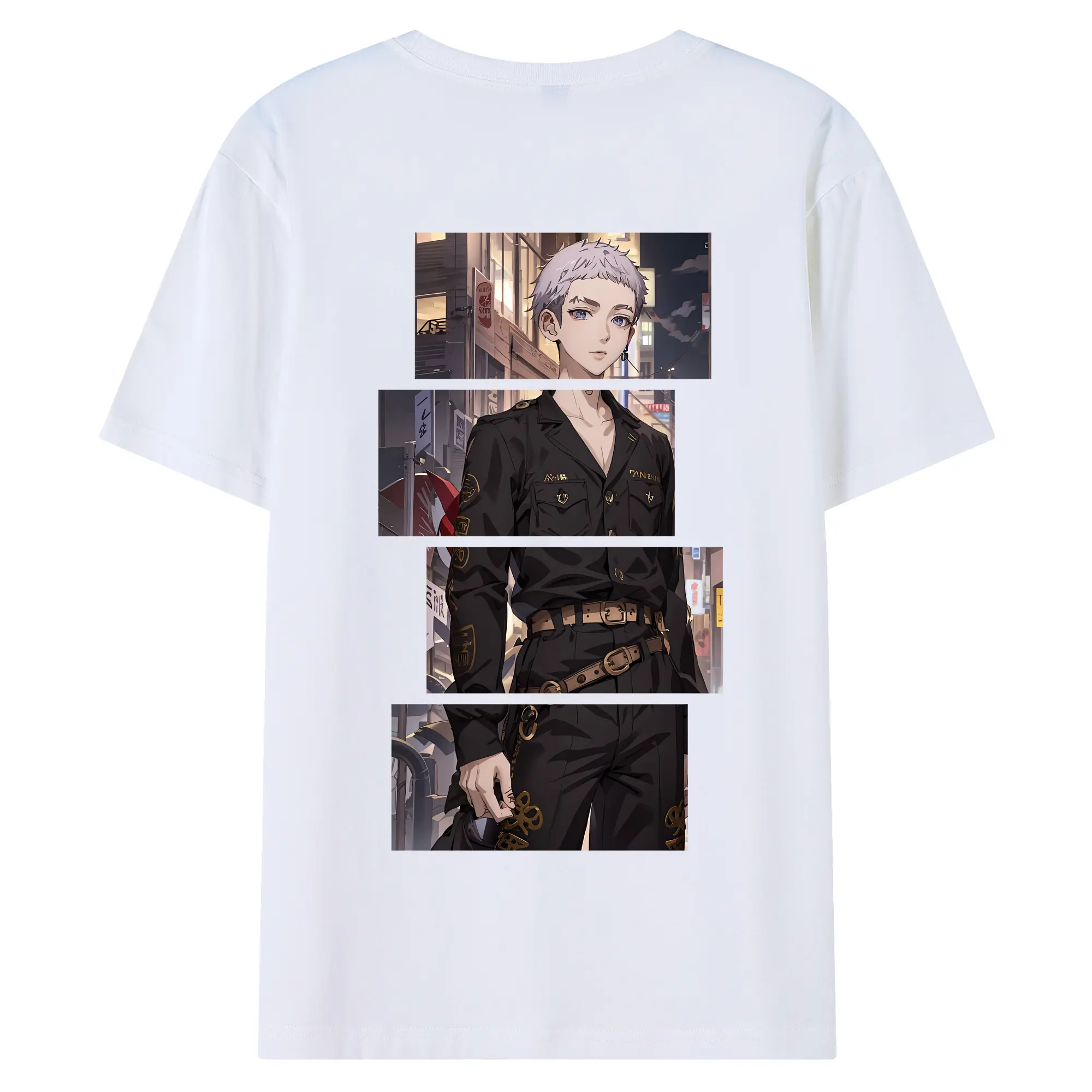 東京リベンジャーズ グッズ,三ツ谷隆 - 綿100％ 半袖Tシャツ ・ バックプリント ・ 快適 通気性 ・ 日常使い 散歩 スポーツ用