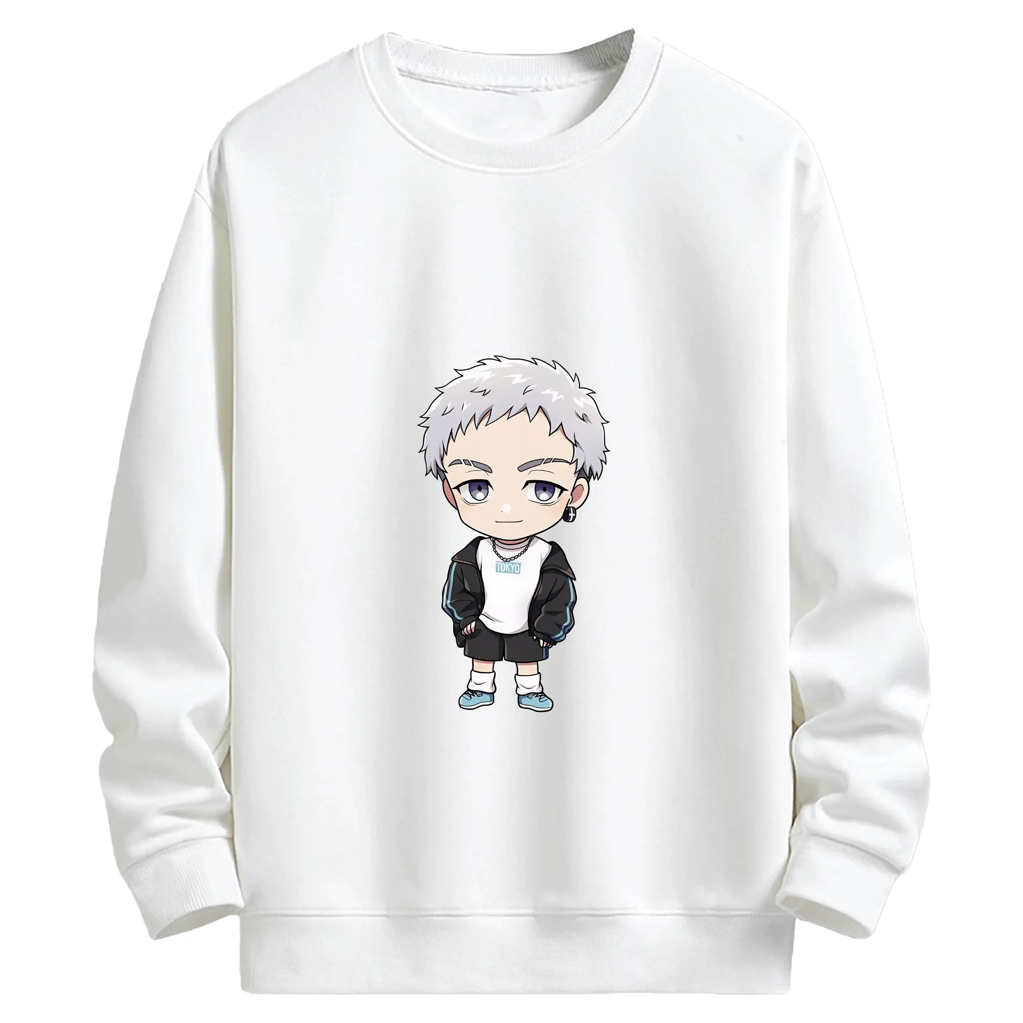 東京リベンジャーズ グッズ,三ツ谷隆 - キッズ クルーネックスウェットシャツ ・ フロントプリント ・ 綿80％ ポリエステル20％ ・ 快適 通学 スポーツ 日常使い お散歩用