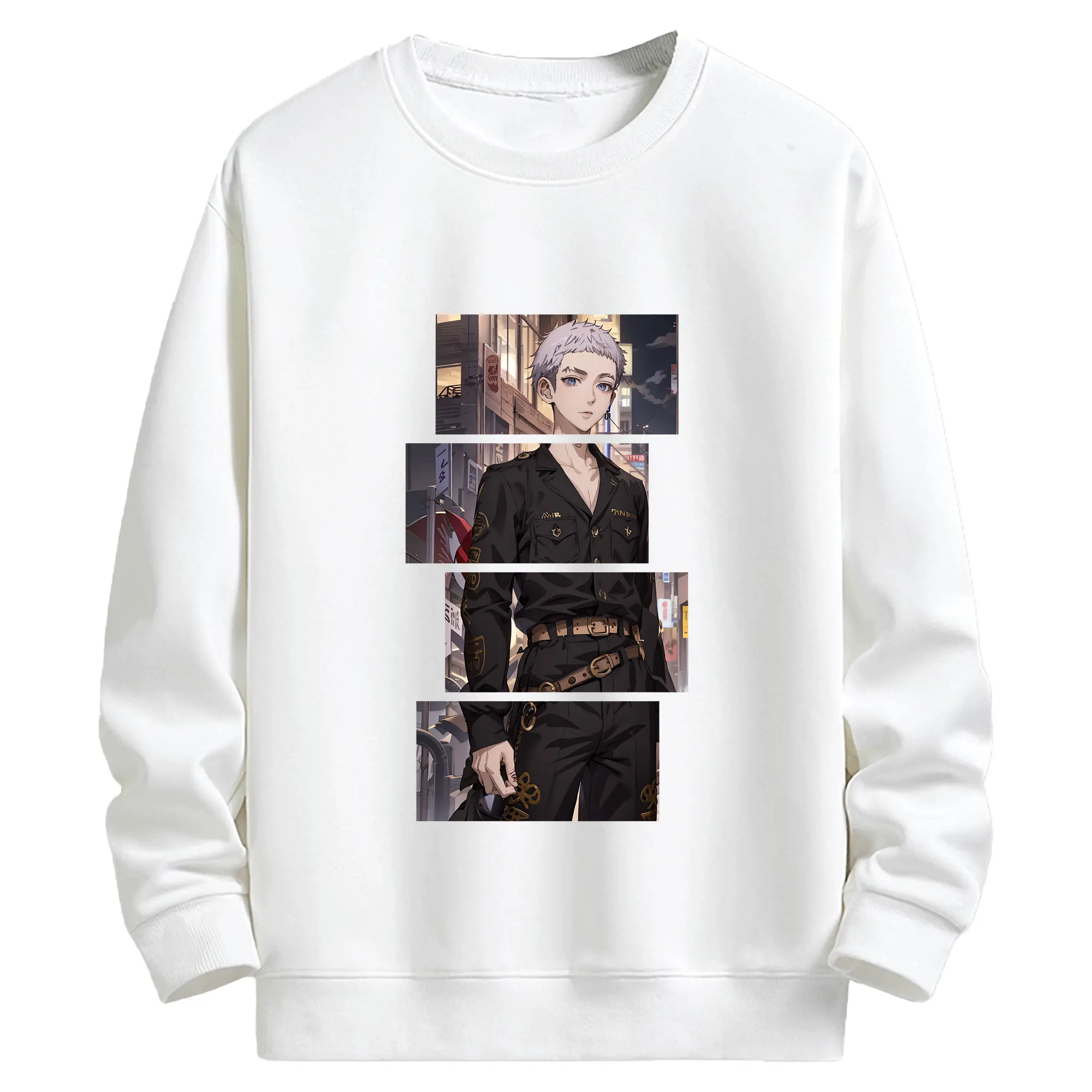 東京リベンジャーズ グッズ,三ツ谷隆 - キッズ クルーネックスウェットシャツ ・ フロントプリント ・ 綿80％ ポリエステル20％ ・ 快適 通学 スポーツ 日常使い お散歩用