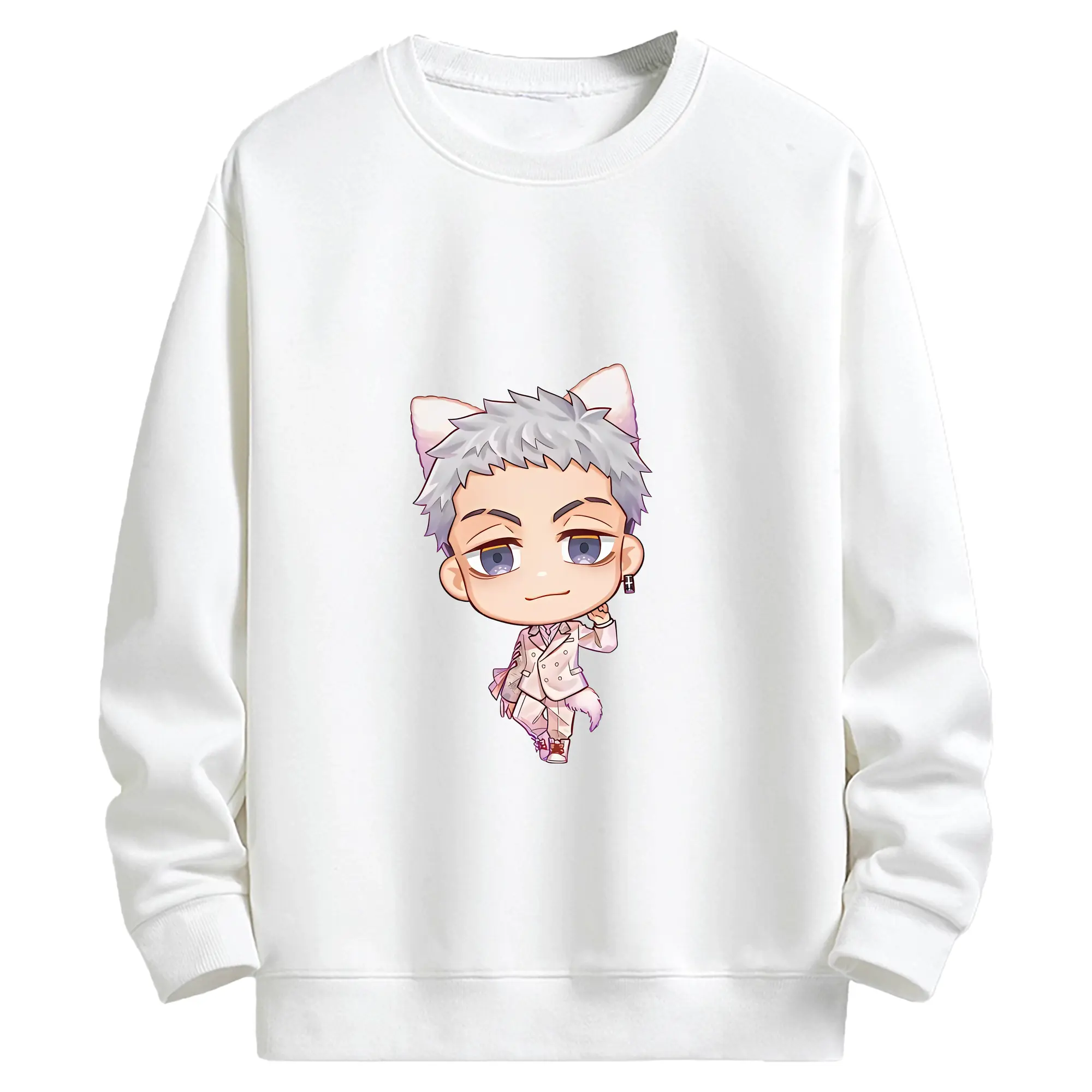 東京リベンジャーズ グッズ,三ツ谷隆 - キッズ クルーネックスウェットシャツ ・ フロントプリント ・ 綿80％ ポリエステル20％ ・ 快適 通学 スポーツ 日常使い お散歩用