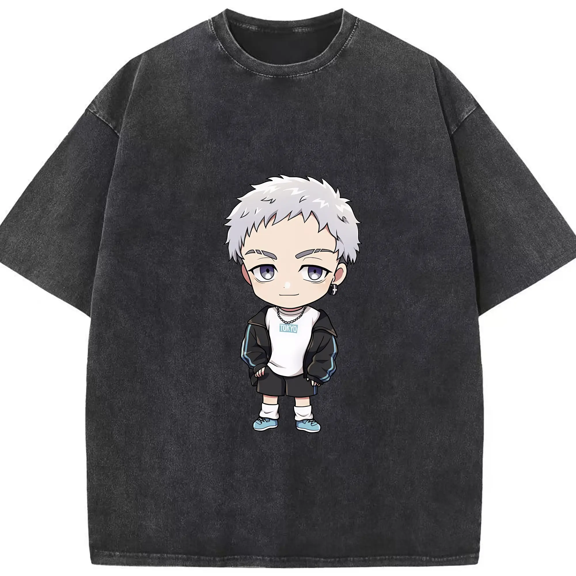 東京リベンジャーズ グッズ,三ツ谷隆 - 綿100％ ヴィンテージ風 半袖Tシャツ ・ フロントプリント ・ 柔らか肌触り ・ 通気性 快適 ・ スポーツ カジュアル 外出用