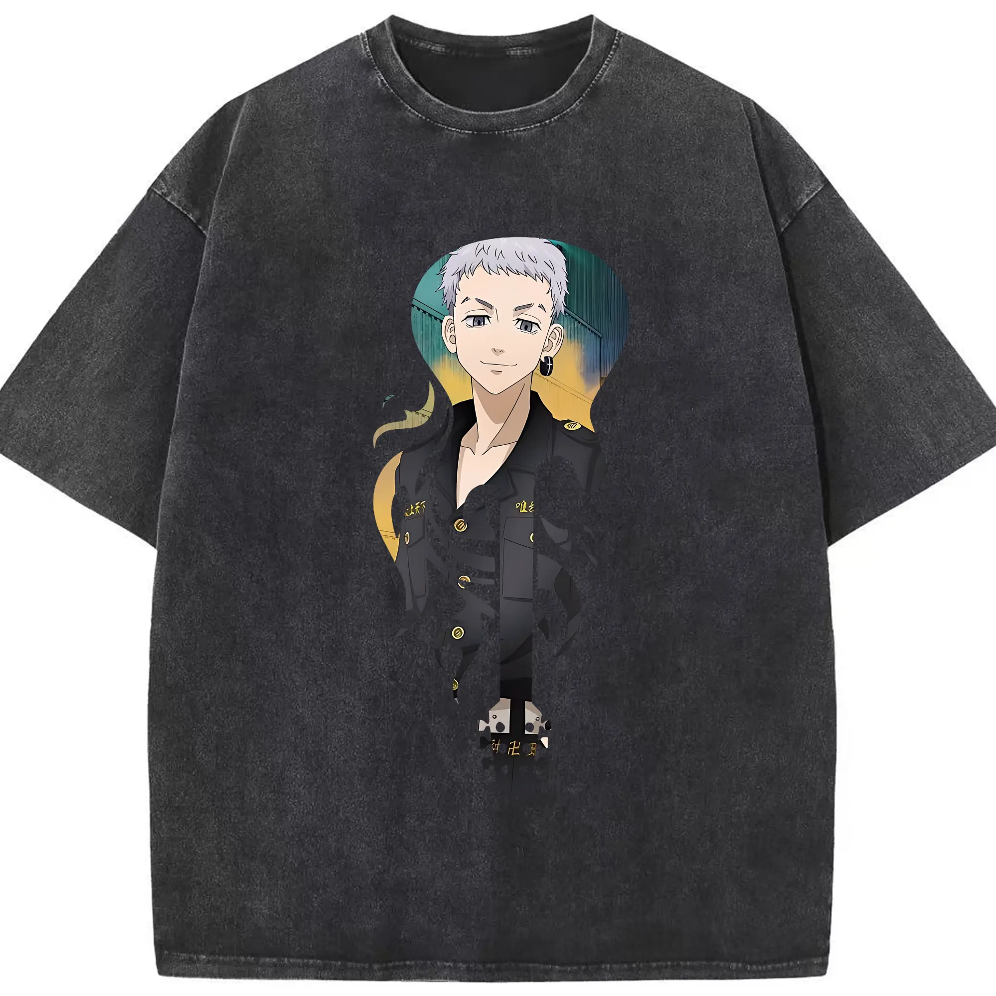 東京リベンジャーズ グッズ,三ツ谷隆 - 綿100％ ヴィンテージ風 半袖Tシャツ ・ フロントプリント ・ 柔らか肌触り ・ 通気性 快適 ・ スポーツ カジュアル 外出用