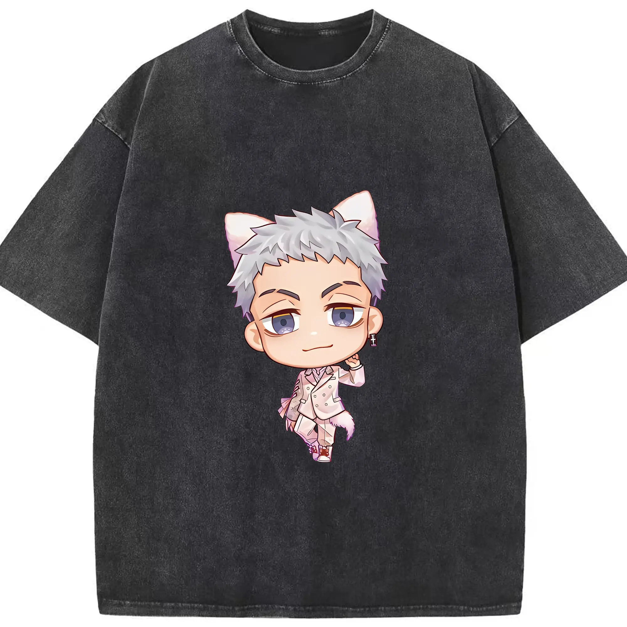 東京リベンジャーズ グッズ,三ツ谷隆 - 綿100％ ヴィンテージ風 半袖Tシャツ ・ フロントプリント ・ 柔らか肌触り ・ 通気性 快適 ・ スポーツ カジュアル 外出用