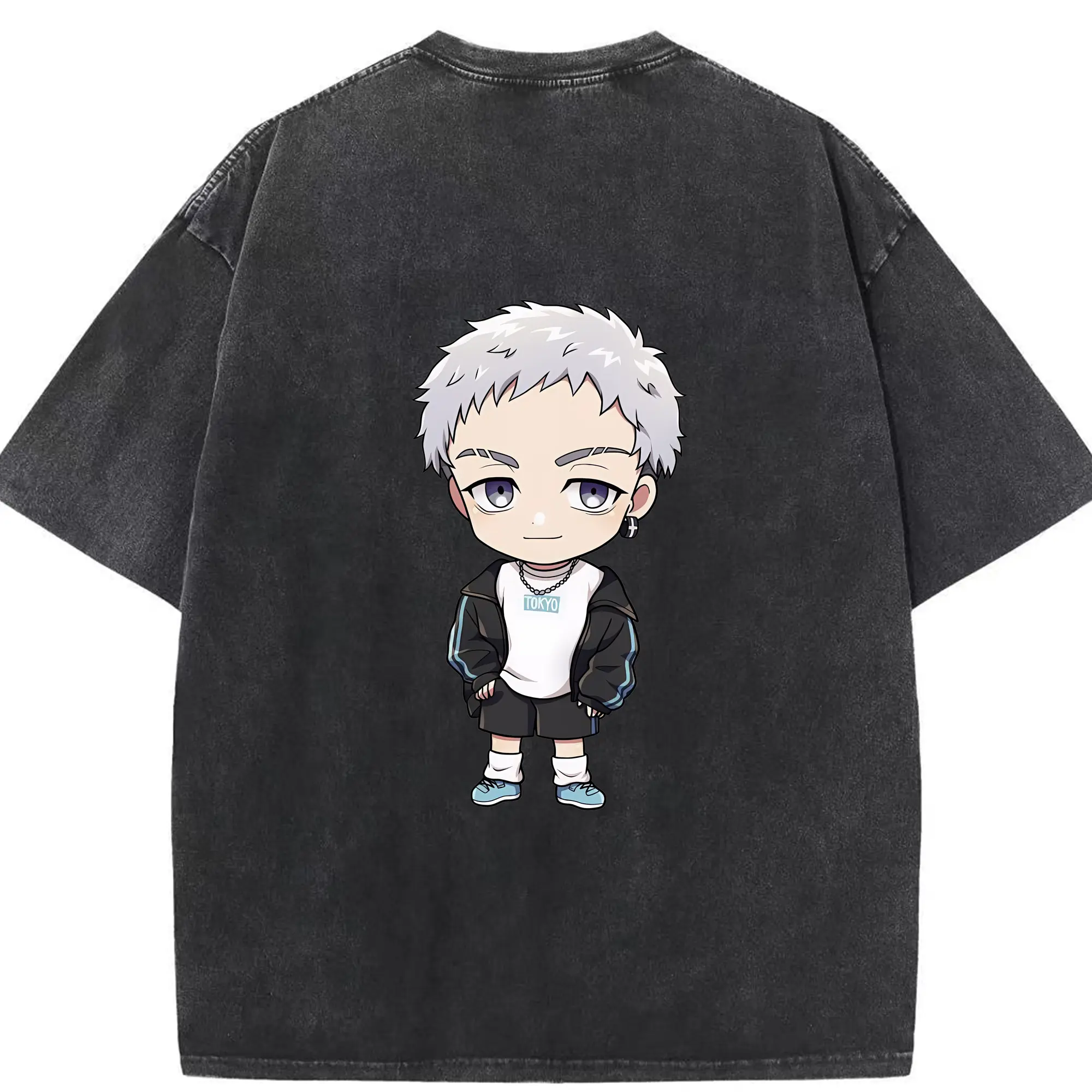 東京リベンジャーズ グッズ,三ツ谷隆 - 綿100％ ヴィンテージ風 半袖Tシャツ ・ 背面プリント ・ 柔らか肌触り ・ 通気性 快適 ・ スポーツ カジュアル 外出用