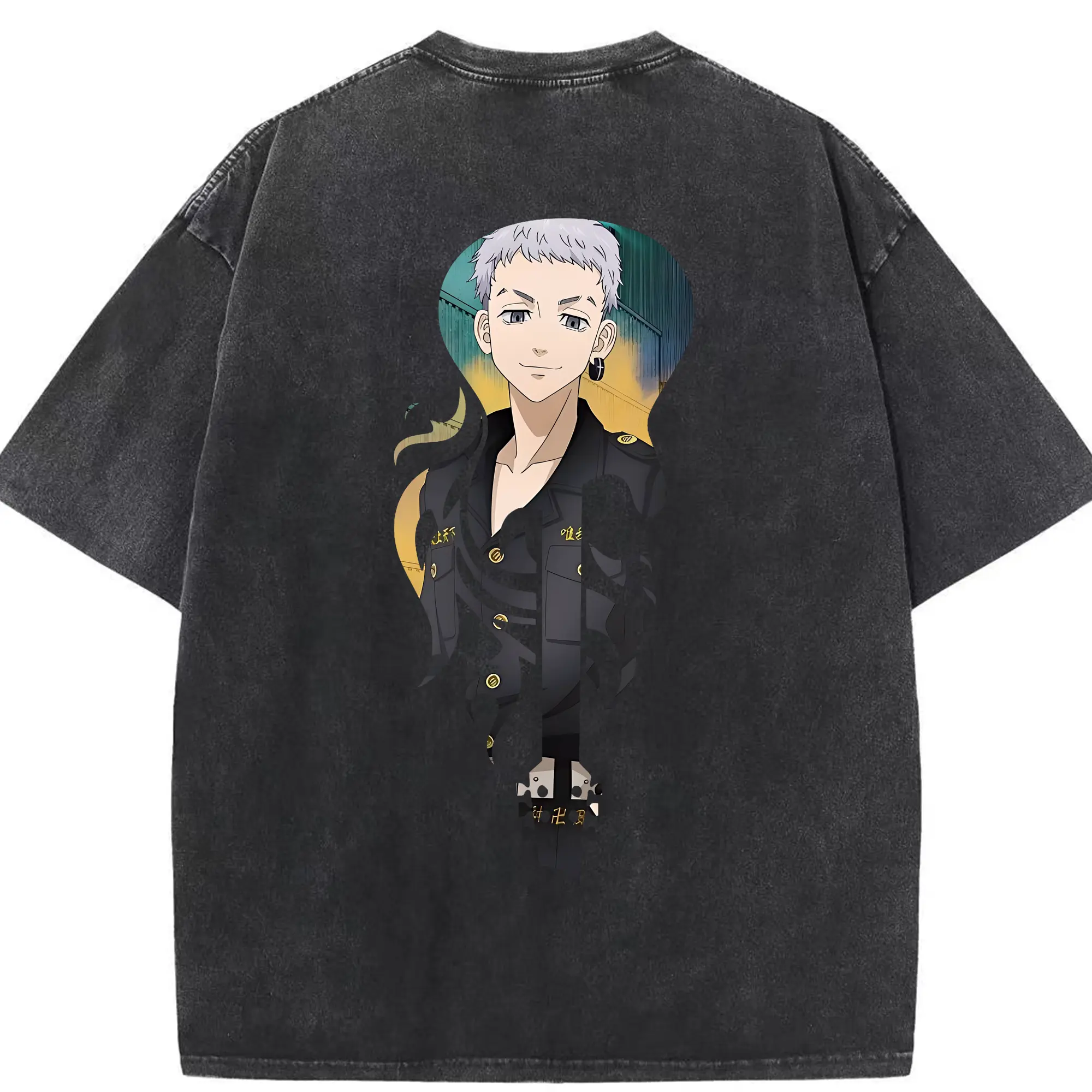 東京リベンジャーズ グッズ,三ツ谷隆 - 綿100％ ヴィンテージ風 半袖Tシャツ ・ 背面プリント ・ 柔らか肌触り ・ 通気性 快適 ・ スポーツ カジュアル 外出用