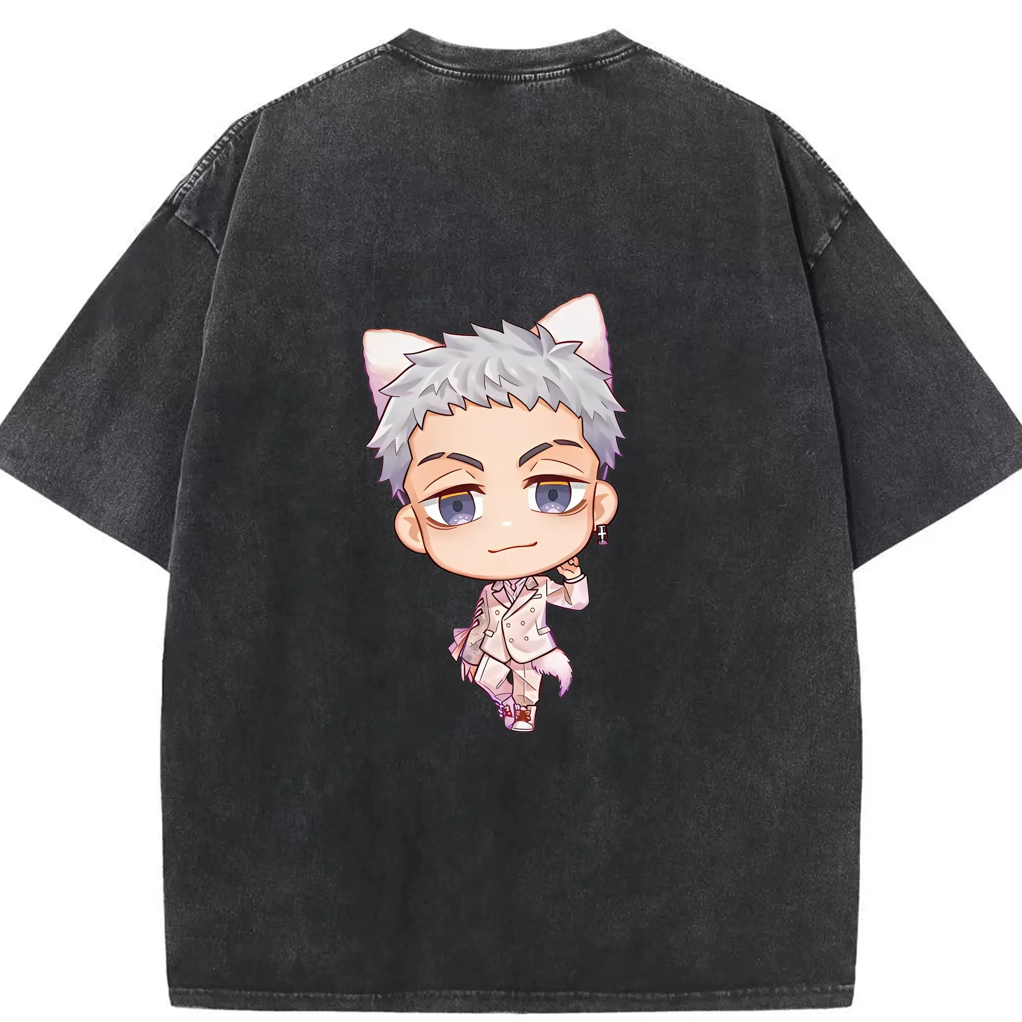 東京リベンジャーズ グッズ,三ツ谷隆 - 綿100％ ヴィンテージ風 半袖Tシャツ ・ 背面プリント ・ 柔らか肌触り ・ 通気性 快適 ・ スポーツ カジュアル 外出用