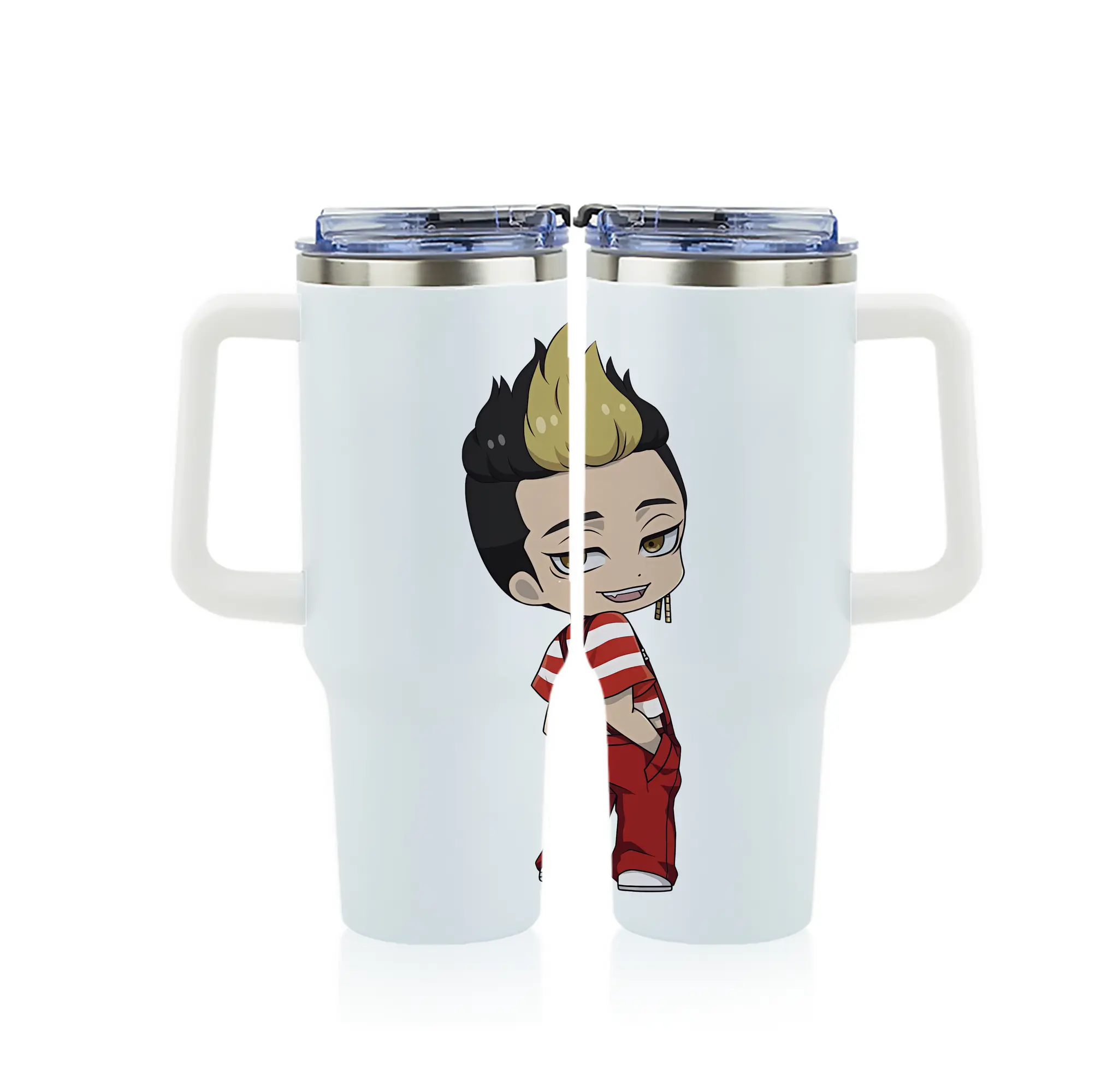 東京リベンジャーズ グッズ,半間修二 - 1200mL フルプリント車用タンブラー ・ 304ステンレス 内側 ・ 201ステンレス 外側 ・ 保温 保冷 ・ 通勤 ドライブ アウトドア用