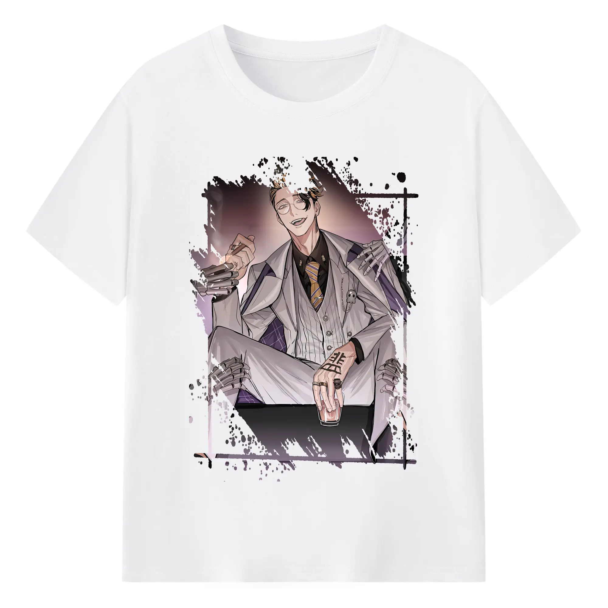 東京リベンジャーズ グッズ,半間修二 - 綿100％ 半袖Tシャツ ・ フロントプリント ・ 快適 通気性 ・ 日常使い 散歩 スポーツ用