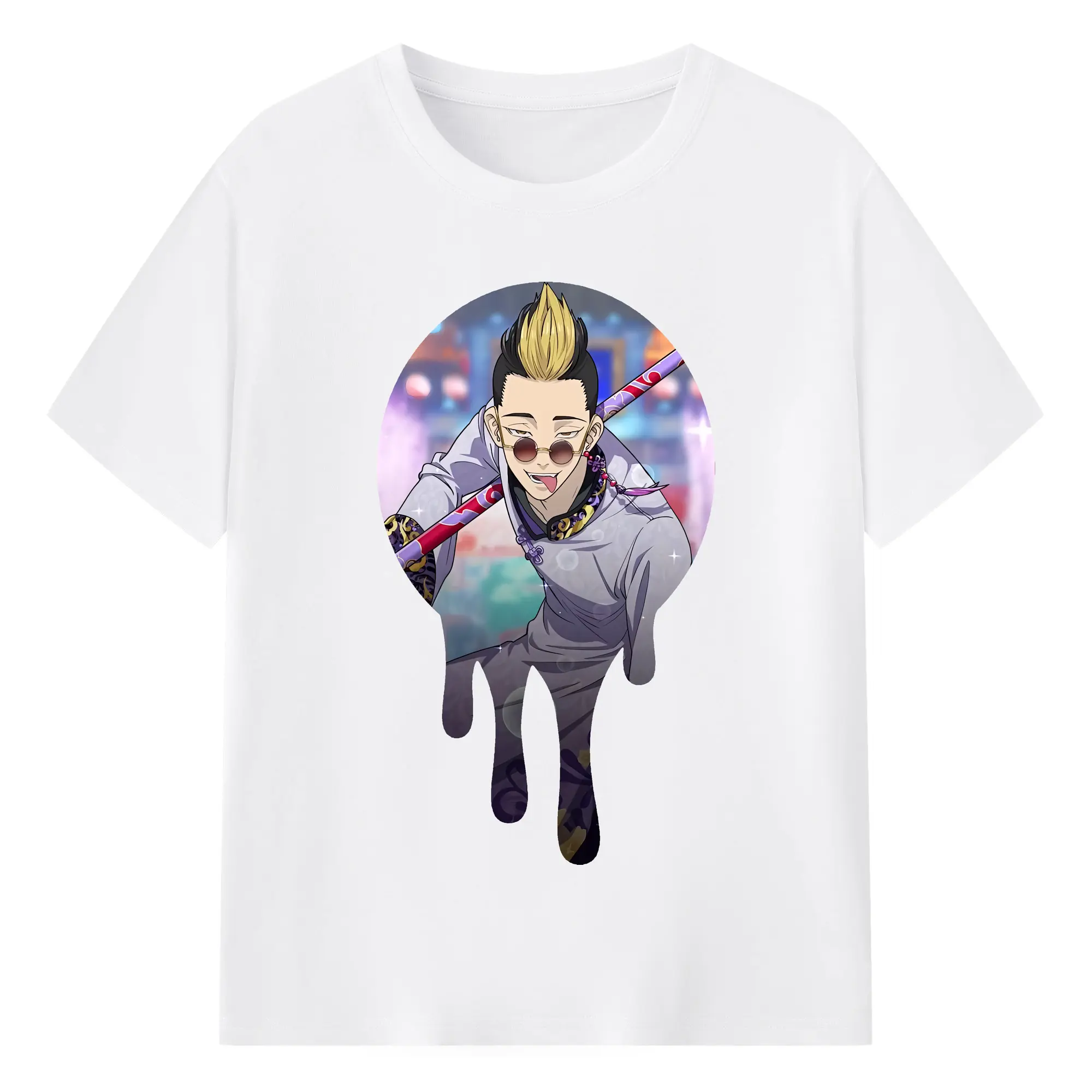 東京リベンジャーズ グッズ,半間修二 - 綿100％ 半袖Tシャツ ・ フロントプリント ・ 快適 通気性 ・ 日常使い 散歩 スポーツ用