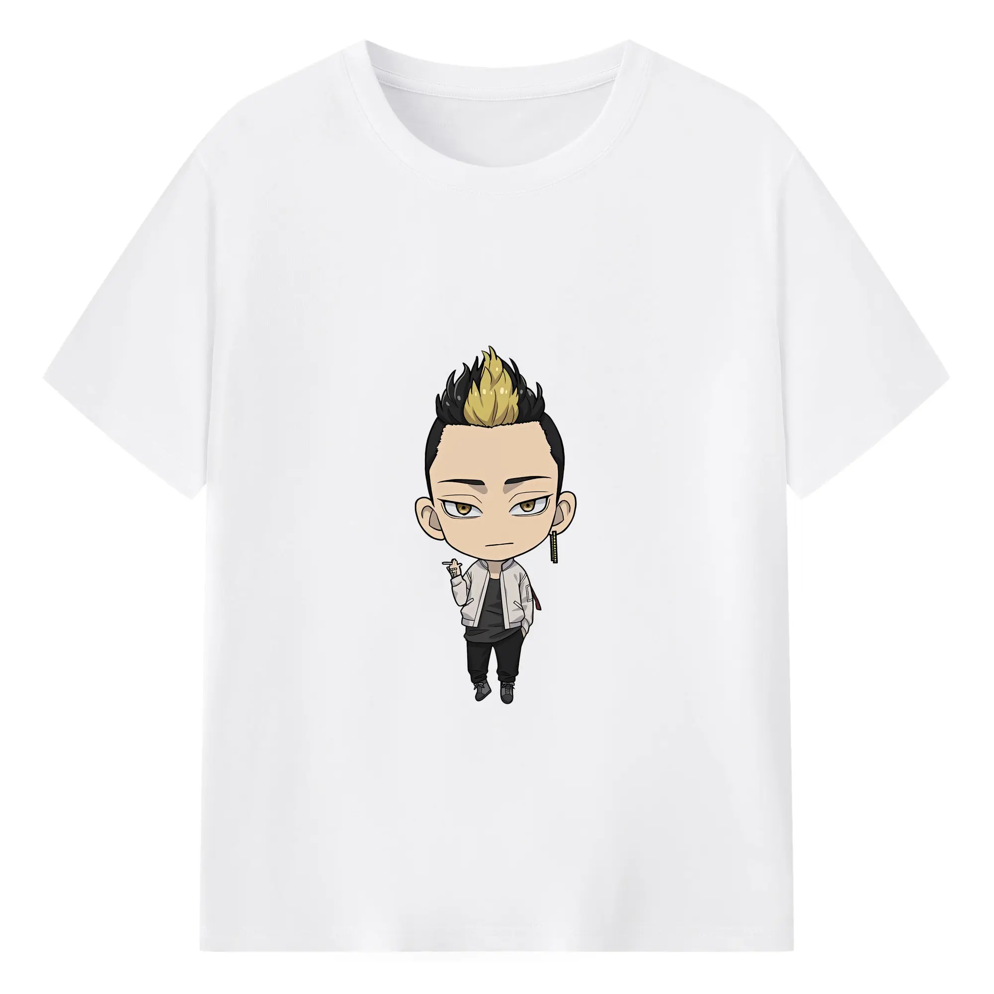 東京リベンジャーズ グッズ,半間修二 - 綿100％ 半袖Tシャツ ・ フロントプリント ・ 快適 通気性 ・ 日常使い 散歩 スポーツ用