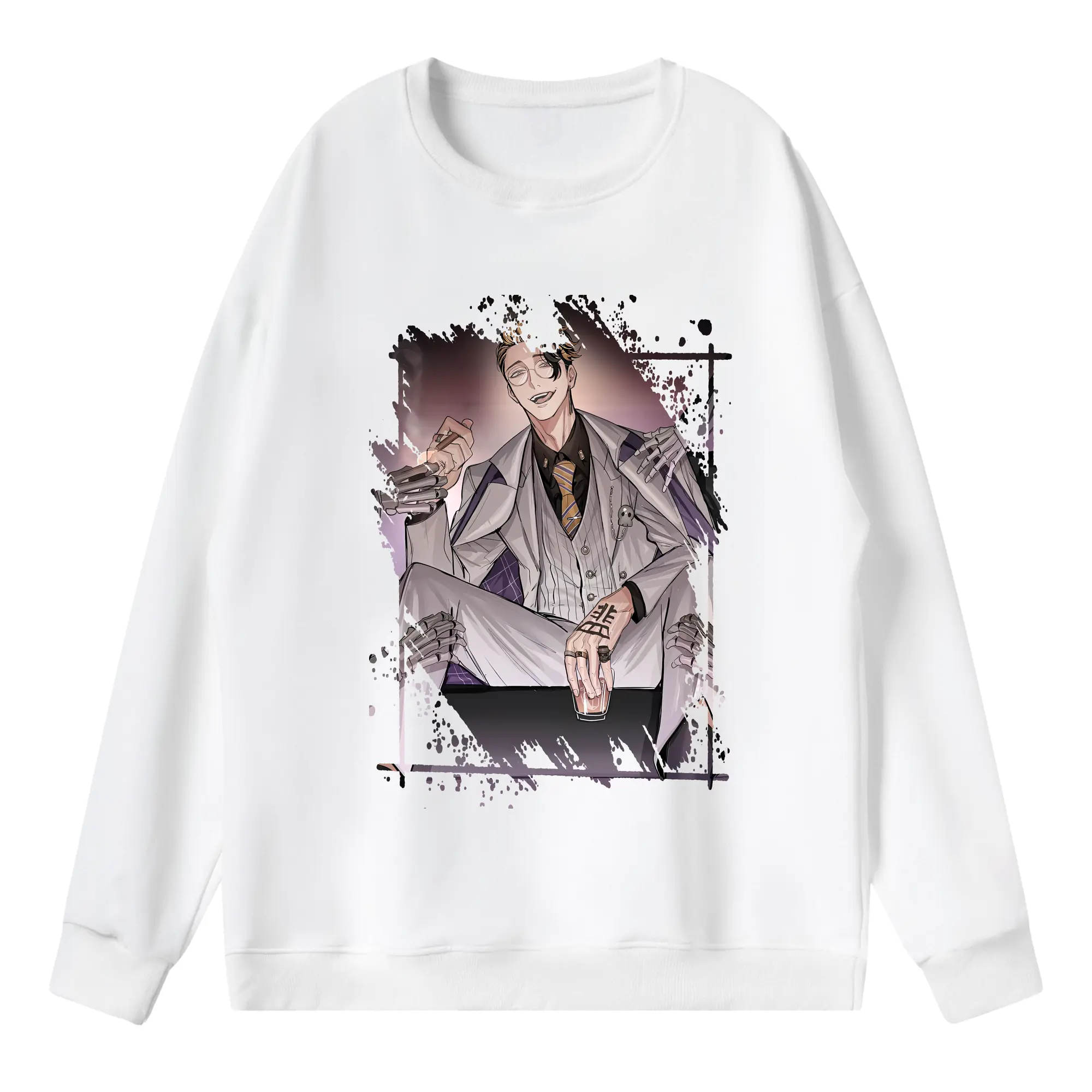 東京リベンジャーズ グッズ,半間修二 - 薄手 クルーネック スウェット 裏毛260g · ポリエステル 春秋向け カジュアル 男女兼用 · トレーナー デイリー スポーツ 散歩に最適