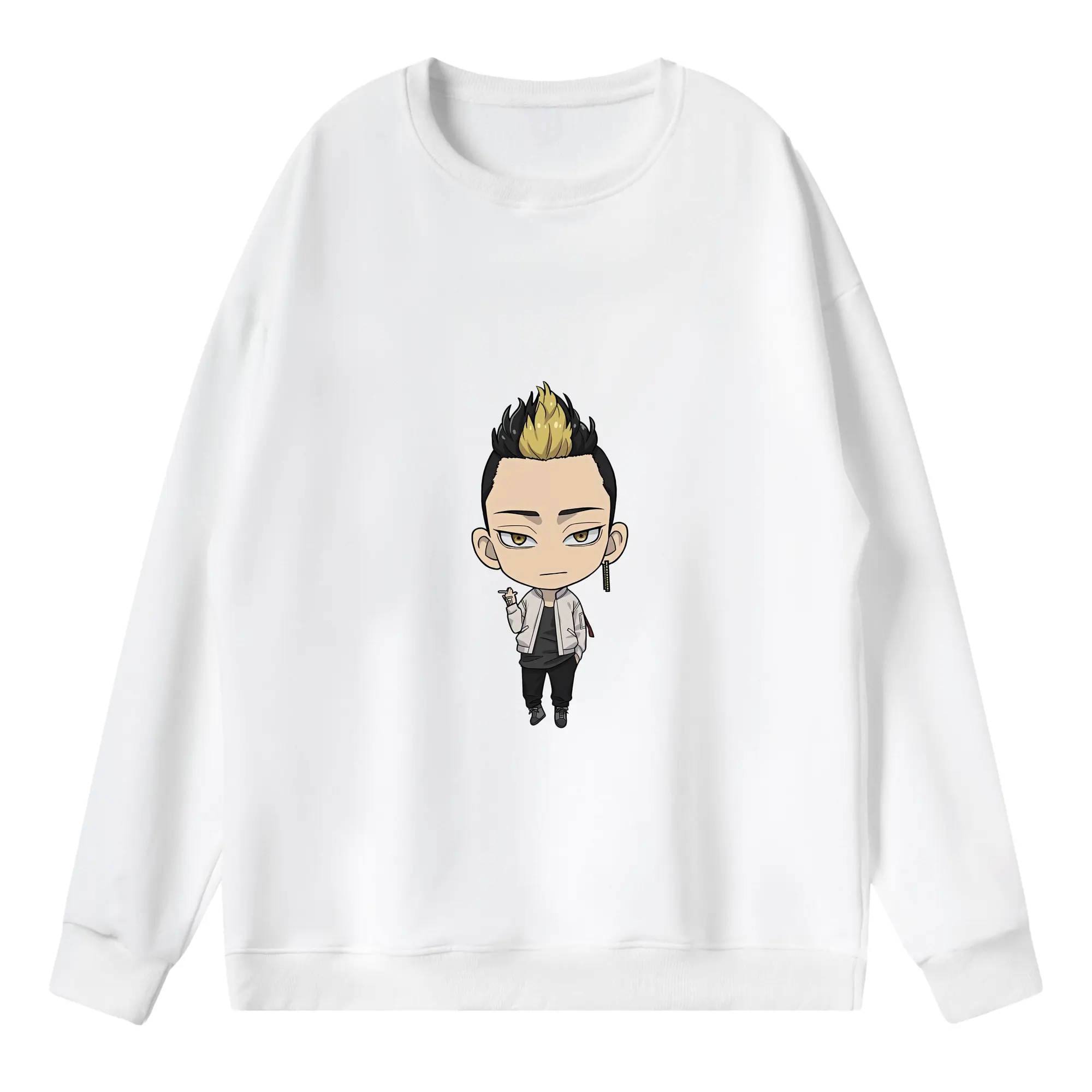 東京リベンジャーズ グッズ,半間修二 - 薄手 クルーネック スウェット 裏毛260g · ポリエステル 春秋向け カジュアル 男女兼用 · トレーナー デイリー スポーツ 散歩に最適