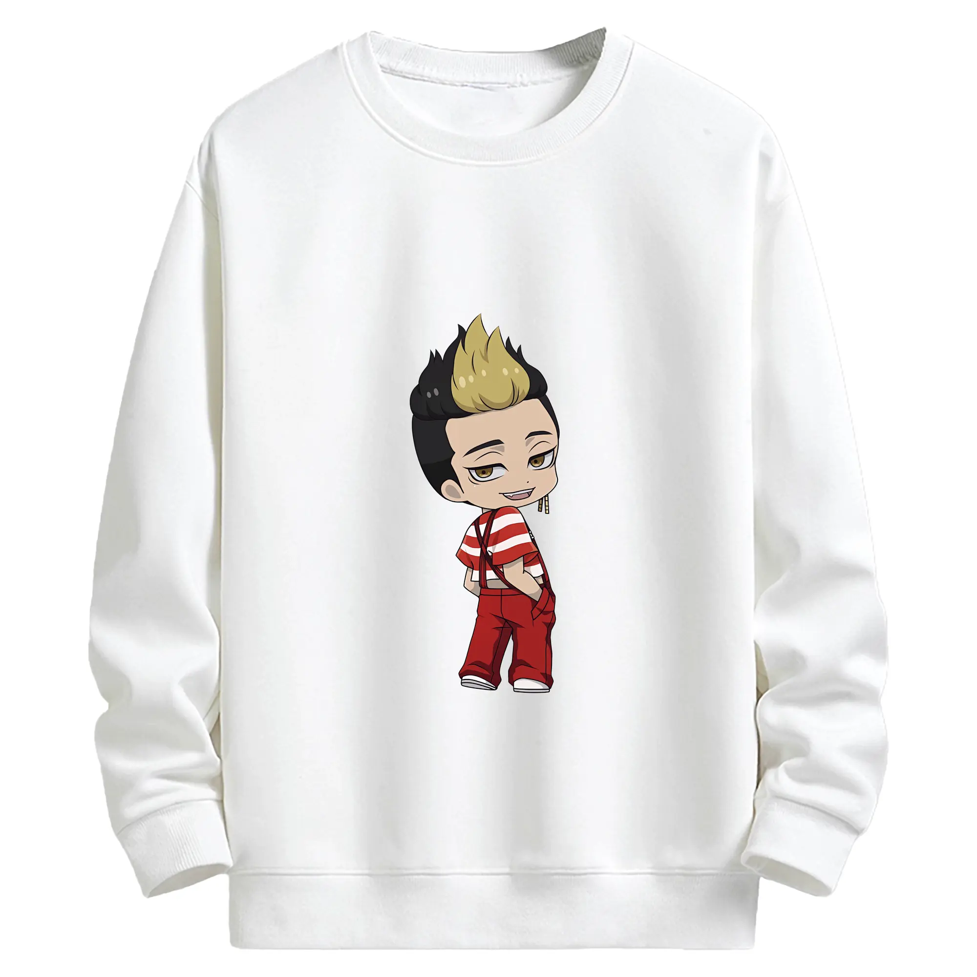 東京リベンジャーズ グッズ,半間修二 - キッズ クルーネックスウェットシャツ ・ フロントプリント ・ 綿80％ ポリエステル20％ ・ 快適 通学 スポーツ 日常使い お散歩用