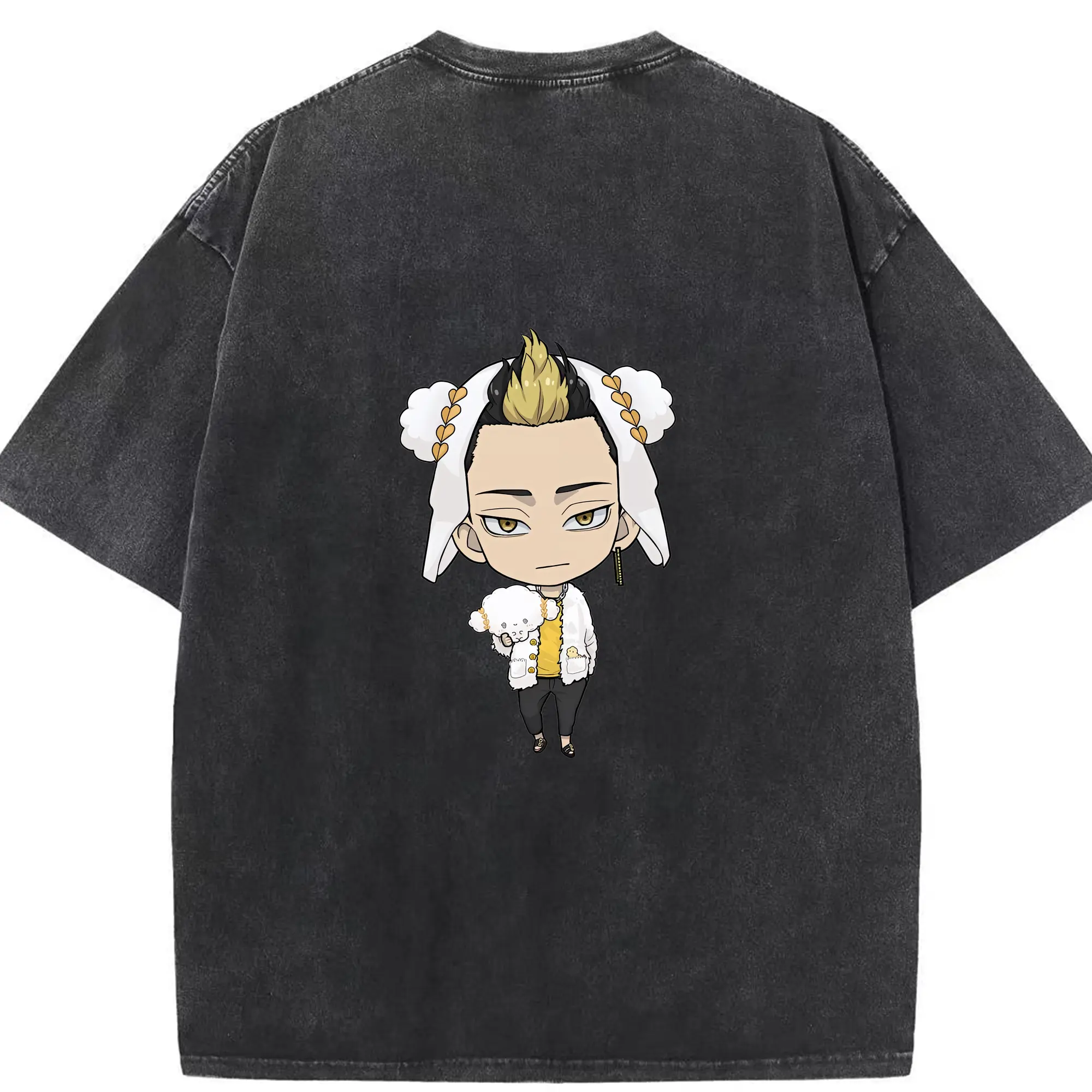 東京リベンジャーズ グッズ,半間修二 - 綿100％ ヴィンテージ風 半袖Tシャツ ・ 背面プリント ・ 柔らか肌触り ・ 通気性 快適 ・ スポーツ カジュアル 外出用