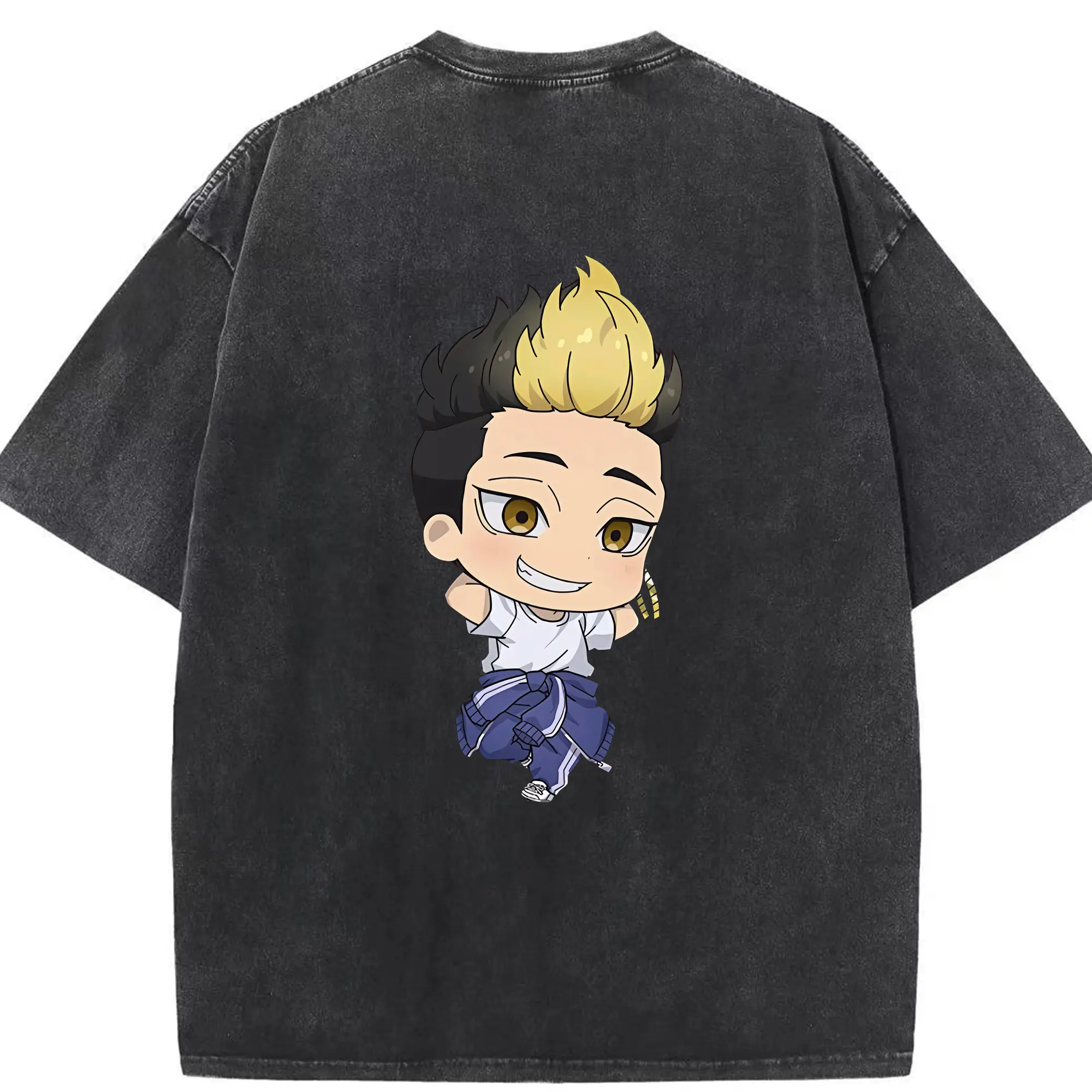 東京リベンジャーズ グッズ,半間修二 - 綿100％ ヴィンテージ風 半袖Tシャツ ・ 背面プリント ・ 柔らか肌触り ・ 通気性 快適 ・ スポーツ カジュアル 外出用