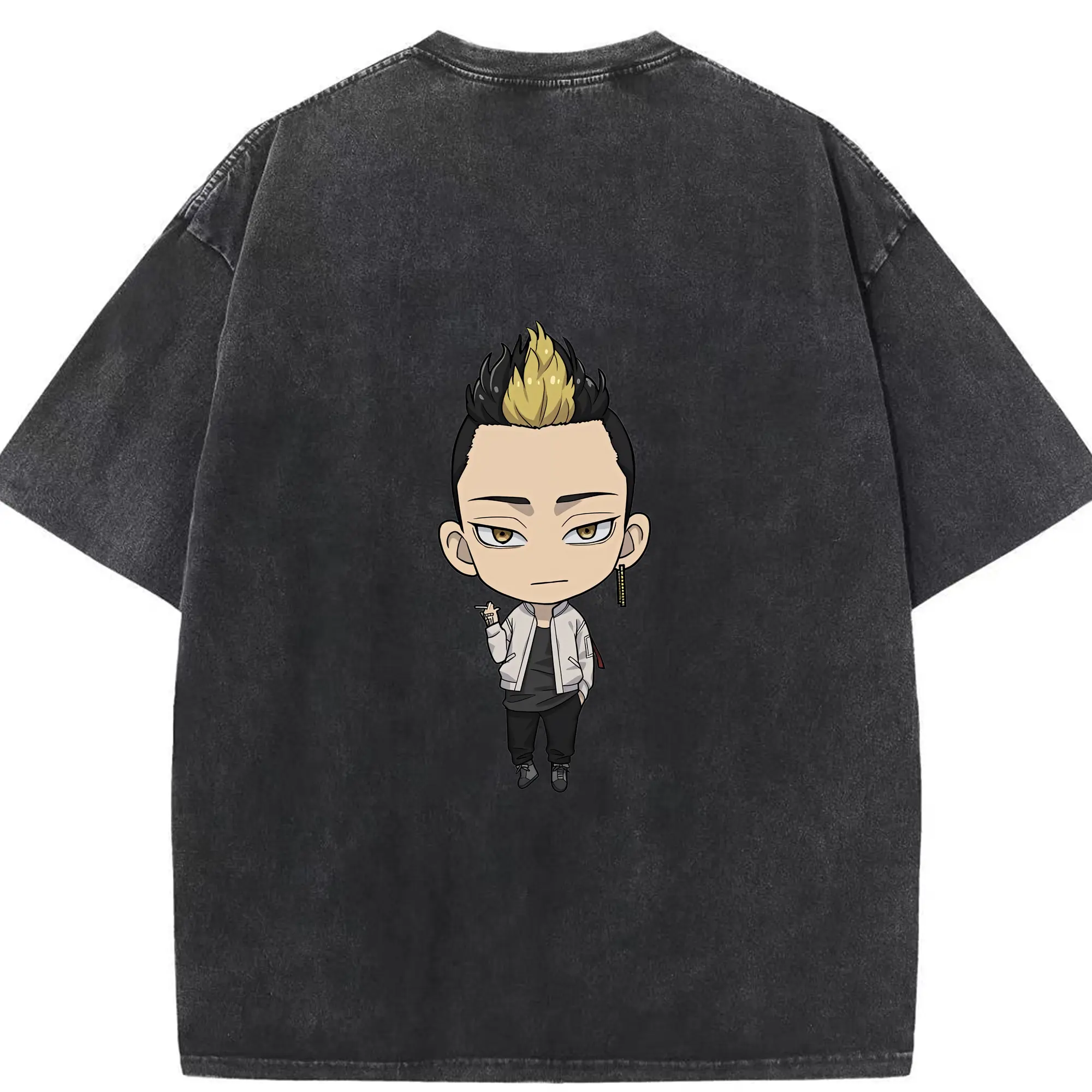 東京リベンジャーズ グッズ,半間修二 - 綿100％ ヴィンテージ風 半袖Tシャツ ・ 背面プリント ・ 柔らか肌触り ・ 通気性 快適 ・ スポーツ カジュアル 外出用