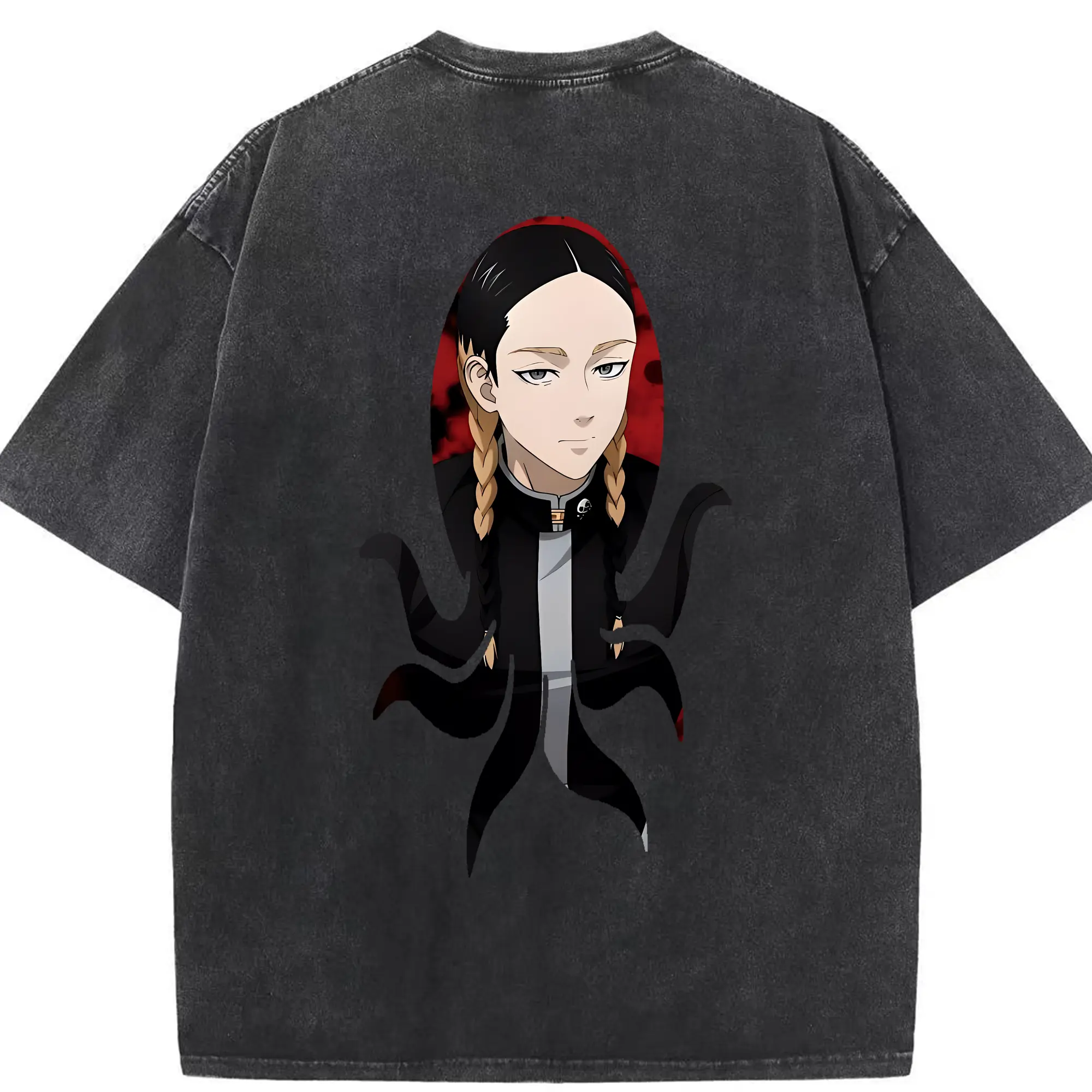 東京リベンジャーズ グッズ,灰谷蘭 - 綿100％ ヴィンテージ風 半袖Tシャツ ・ 背面プリント ・ 柔らか肌触り ・ 通気性 快適 ・ スポーツ カジュアル 外出用