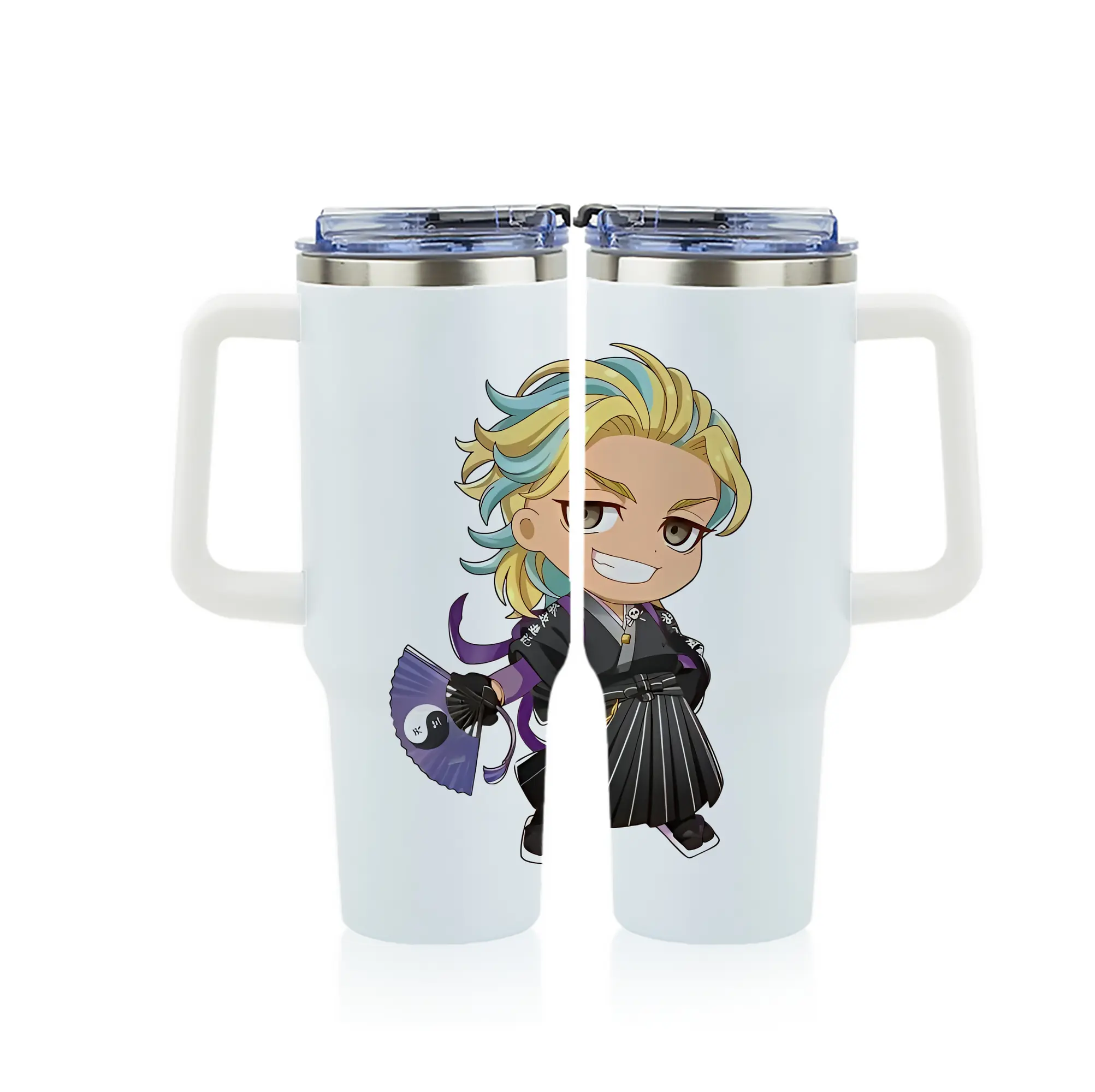 東京リベンジャーズ グッズ,灰谷竜胆 - 1200mL フルプリント車用タンブラー ・ 304ステンレス 内側 ・ 201ステンレス 外側 ・ 保温 保冷 ・ 通勤 ドライブ アウトドア用