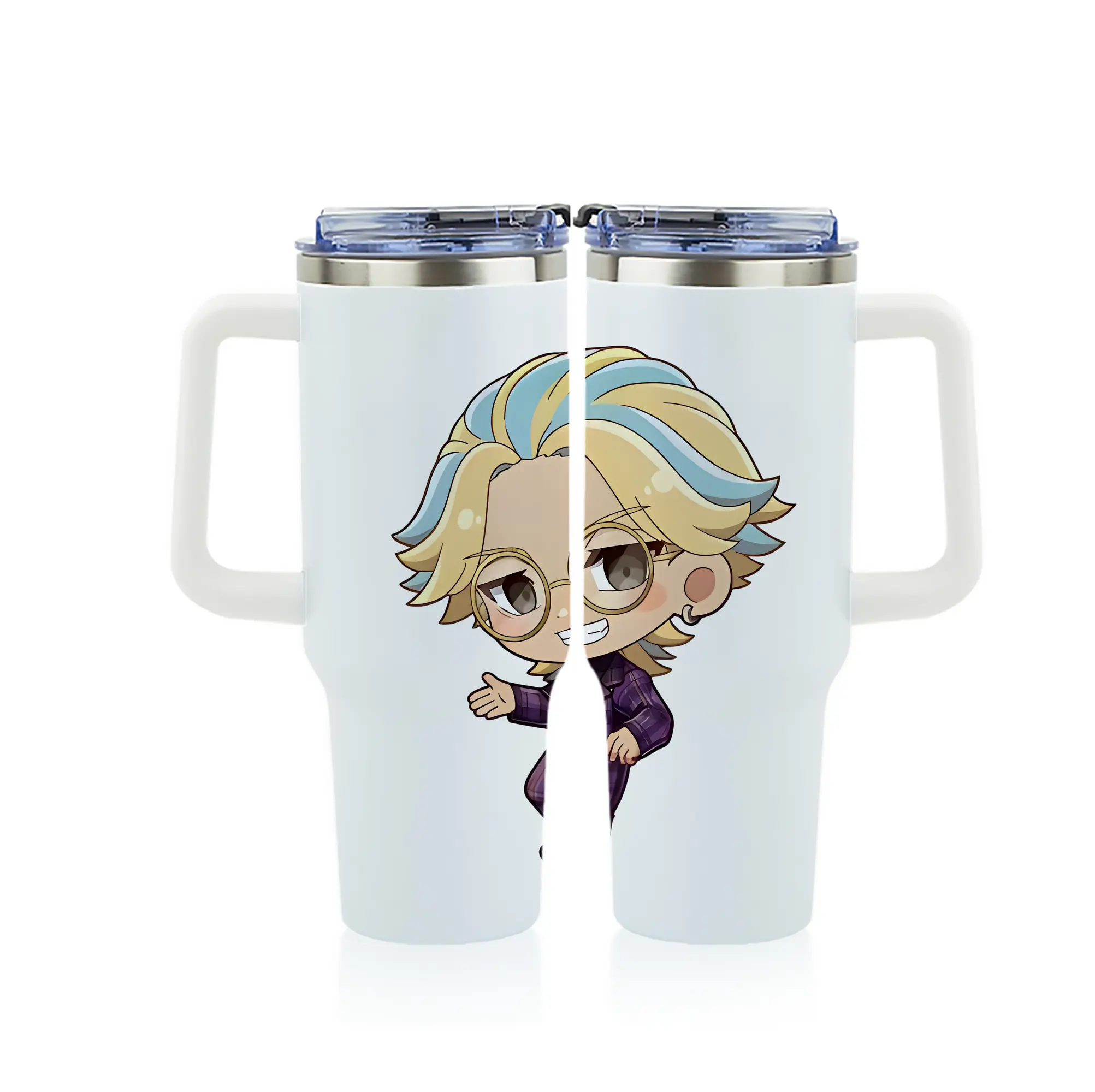 東京リベンジャーズ グッズ,灰谷竜胆 - 1200mL フルプリント車用タンブラー ・ 304ステンレス 内側 ・ 201ステンレス 外側 ・ 保温 保冷 ・ 通勤 ドライブ アウトドア用