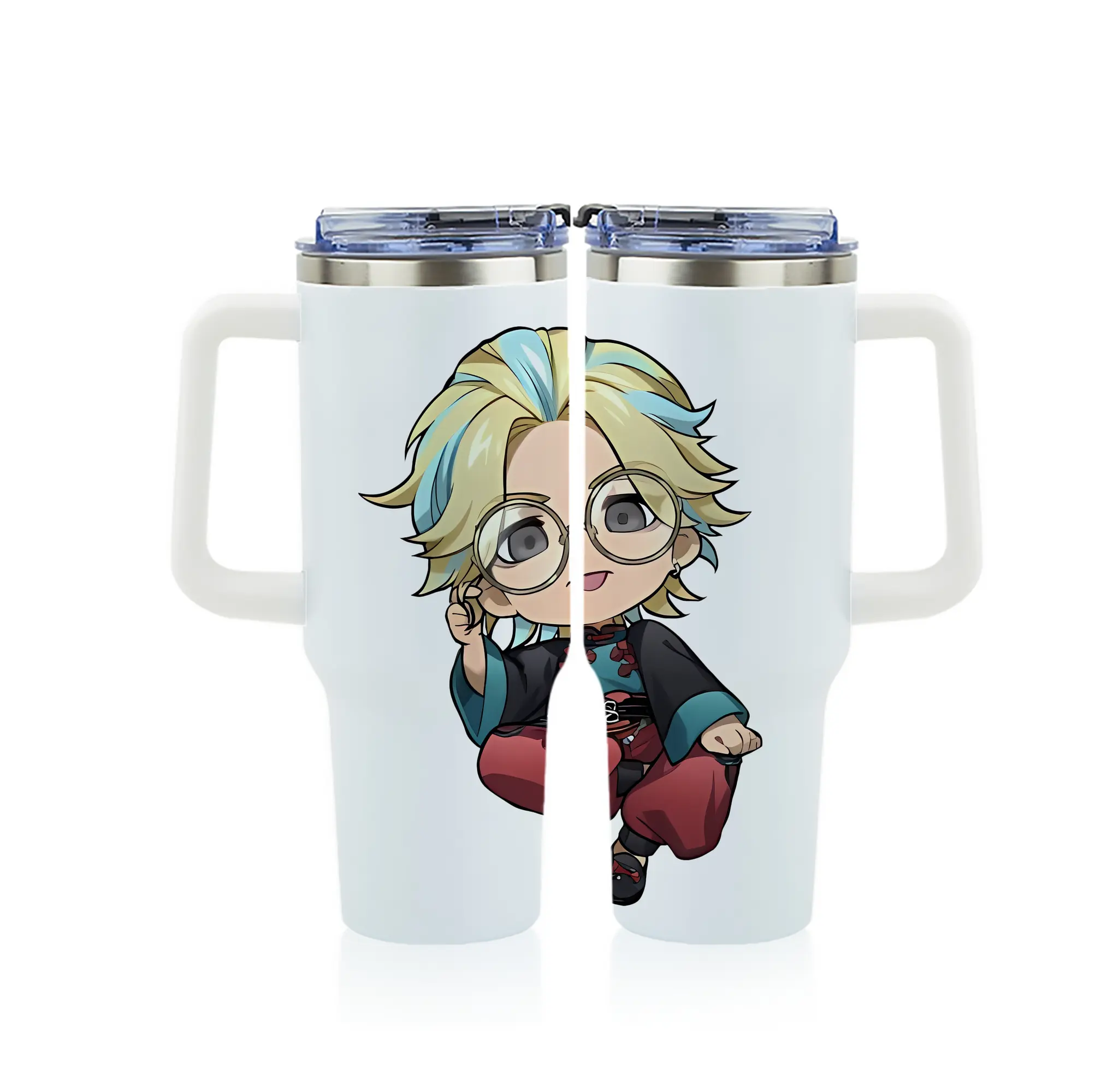 東京リベンジャーズ グッズ,灰谷竜胆 - 1200mL フルプリント車用タンブラー ・ 304ステンレス 内側 ・ 201ステンレス 外側 ・ 保温 保冷 ・ 通勤 ドライブ アウトドア用