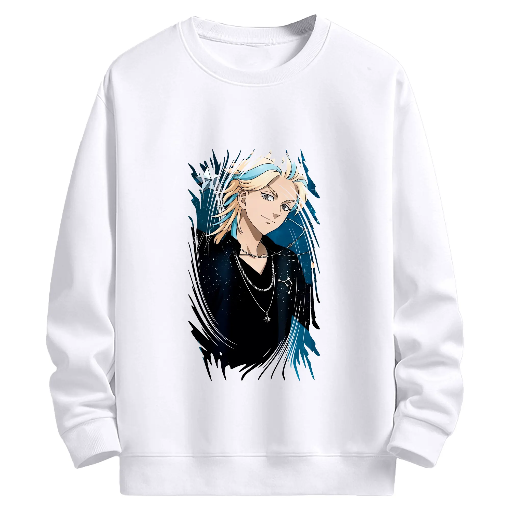 東京リベンジャーズ グッズ,灰谷竜胆 - 高品質 クルーネック スウェット ・ コットン59％ ポリエステル41％ ・ ユニセックス 長袖 トレーナー ・ カジュアル デイリー スポーツ 散歩用