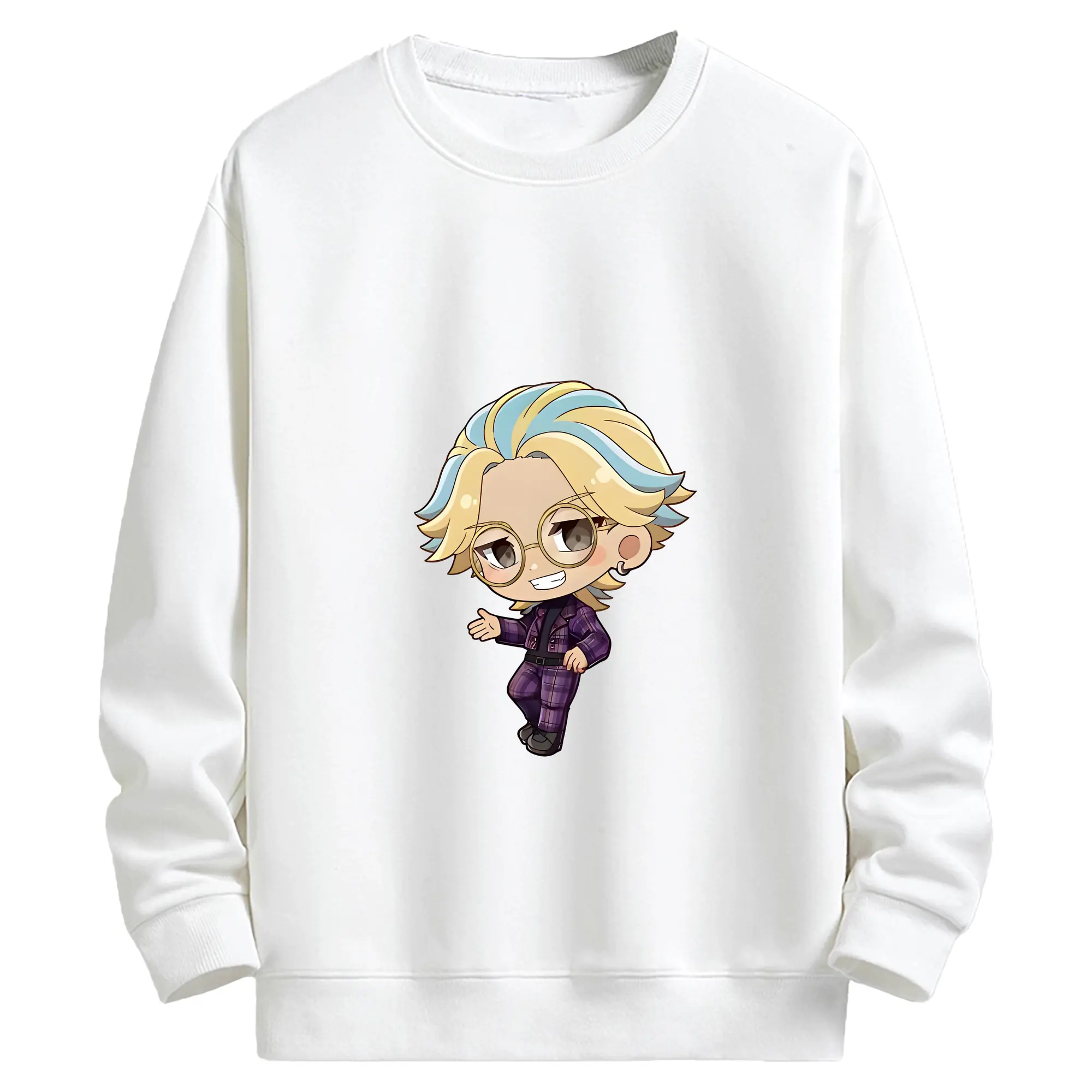 東京リベンジャーズ グッズ,灰谷竜胆 - キッズ クルーネックスウェットシャツ ・ フロントプリント ・ 綿80％ ポリエステル20％ ・ 快適 通学 スポーツ 日常使い お散歩用