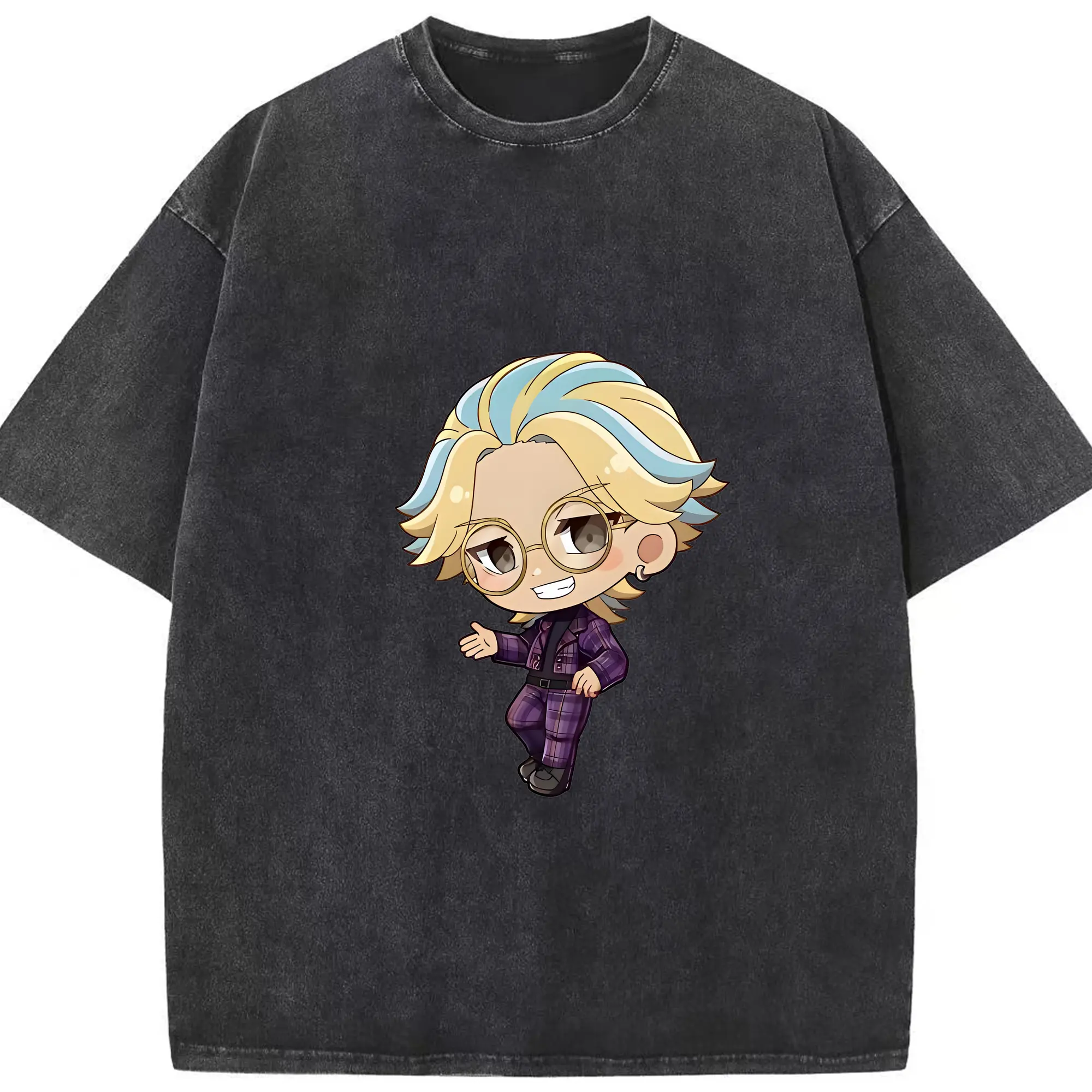 東京リベンジャーズ グッズ,灰谷竜胆 - 綿100％ ヴィンテージ風 半袖Tシャツ ・ フロントプリント ・ 柔らか肌触り ・ 通気性 快適 ・ スポーツ カジュアル 外出用