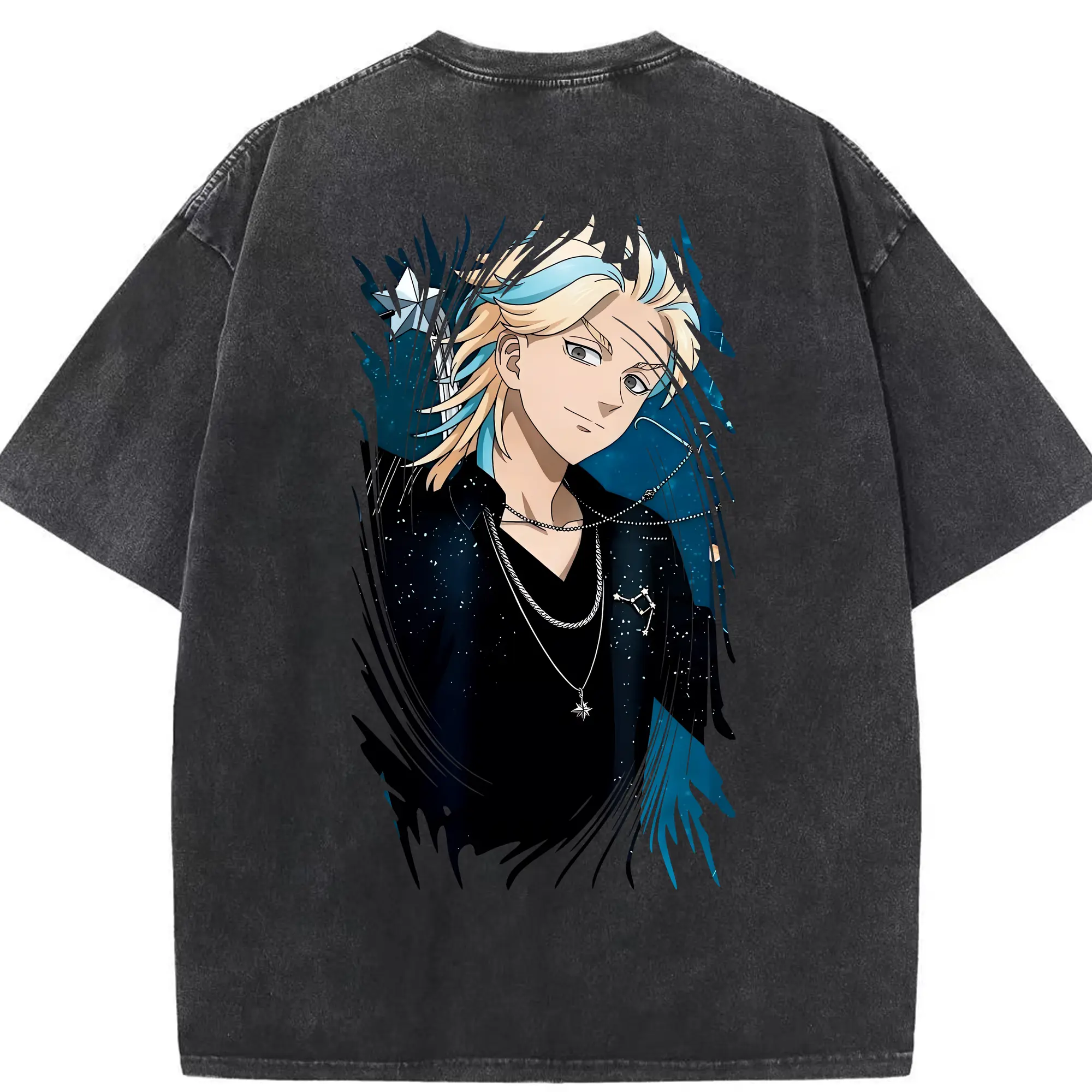 東京リベンジャーズ グッズ,灰谷竜胆 - 綿100％ ヴィンテージ風 半袖Tシャツ ・ 背面プリント ・ 柔らか肌触り ・ 通気性 快適 ・ スポーツ カジュアル 外出用