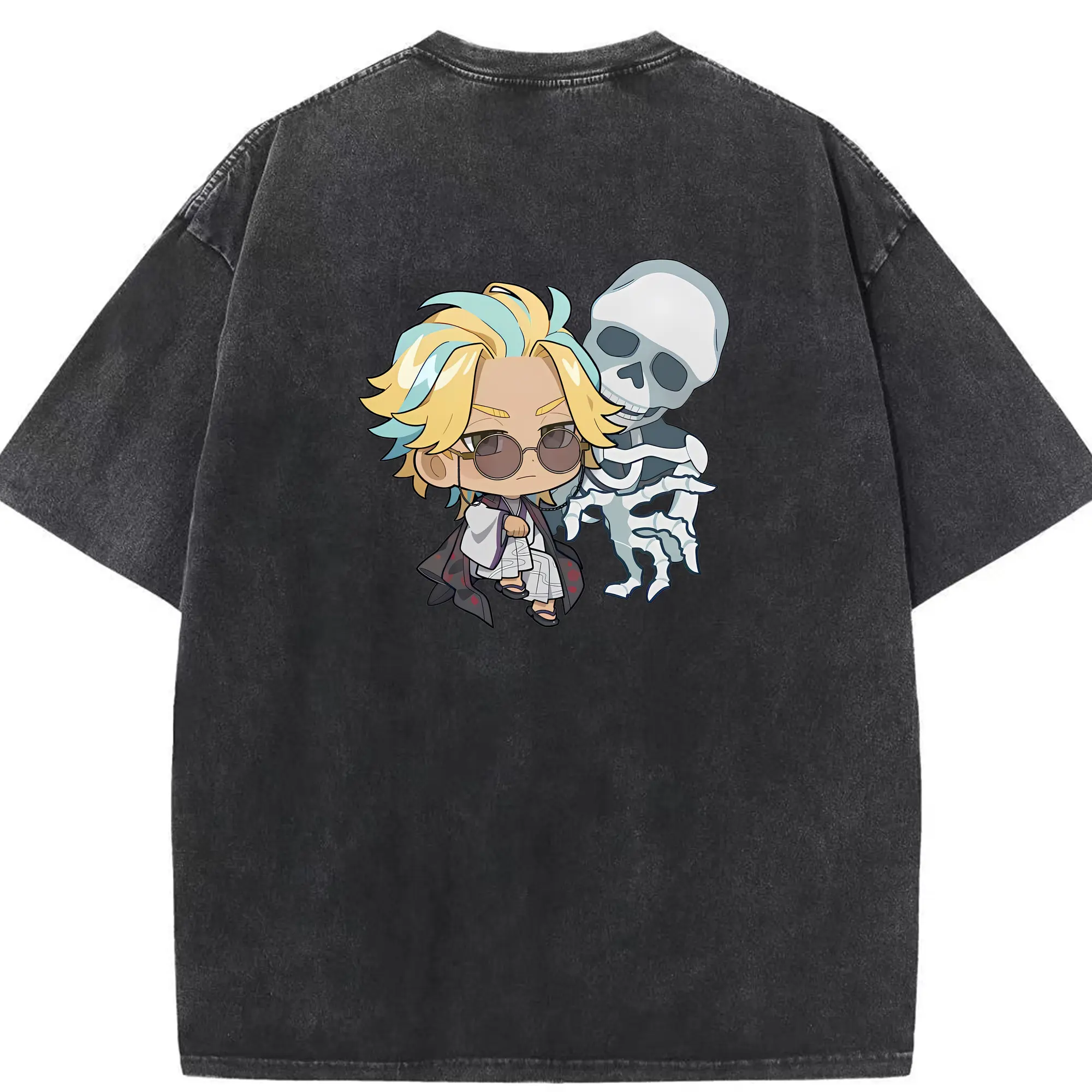 東京リベンジャーズ グッズ,灰谷竜胆 - 綿100％ ヴィンテージ風 半袖Tシャツ ・ 背面プリント ・ 柔らか肌触り ・ 通気性 快適 ・ スポーツ カジュアル 外出用