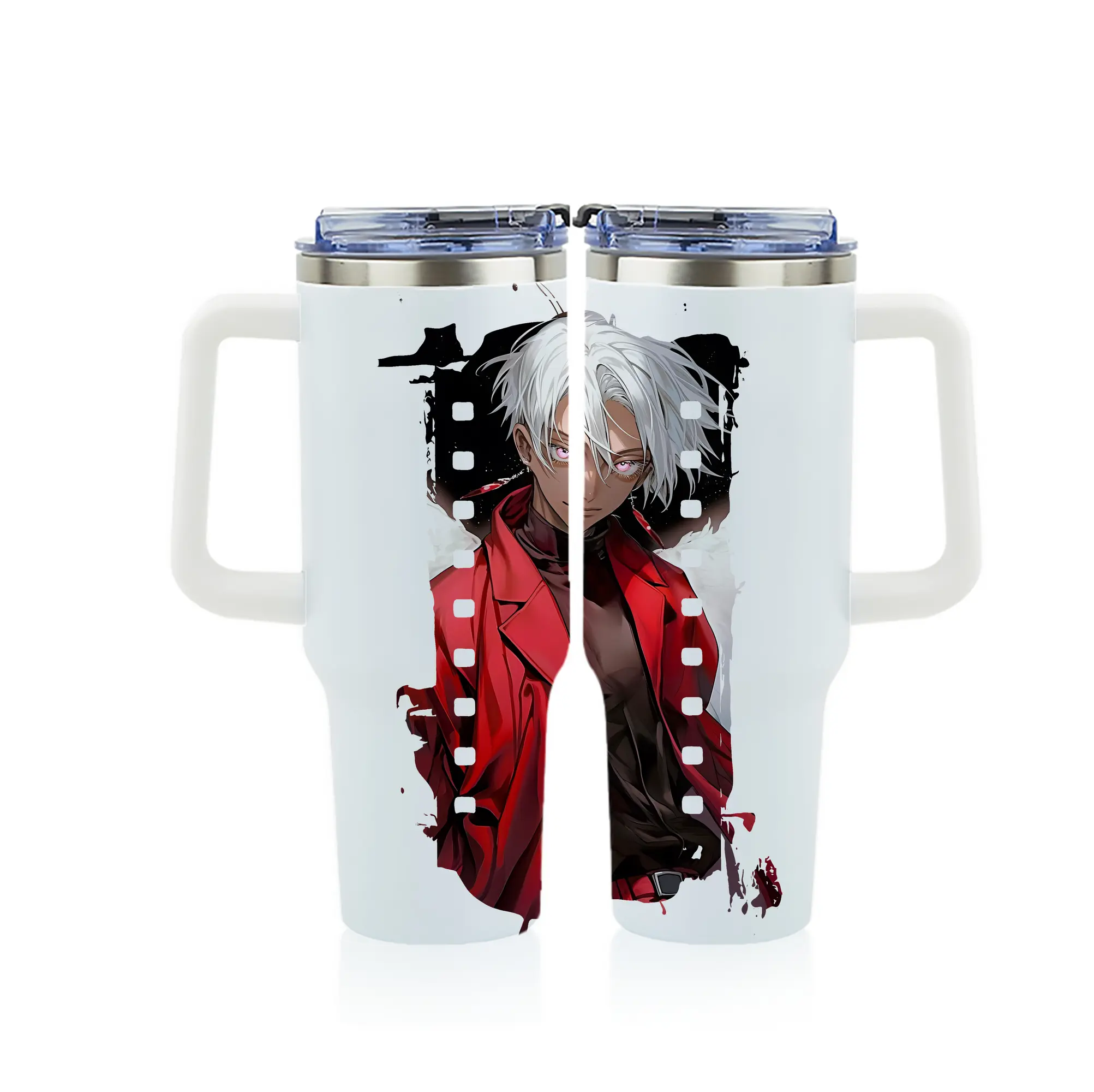 東京リベンジャーズ グッズ,黒川イザナ - 1200mL フルプリント車用タンブラー ・ 304ステンレス 内側 ・ 201ステンレス 外側 ・ 保温 保冷 ・ 通勤 ドライブ アウトドア用