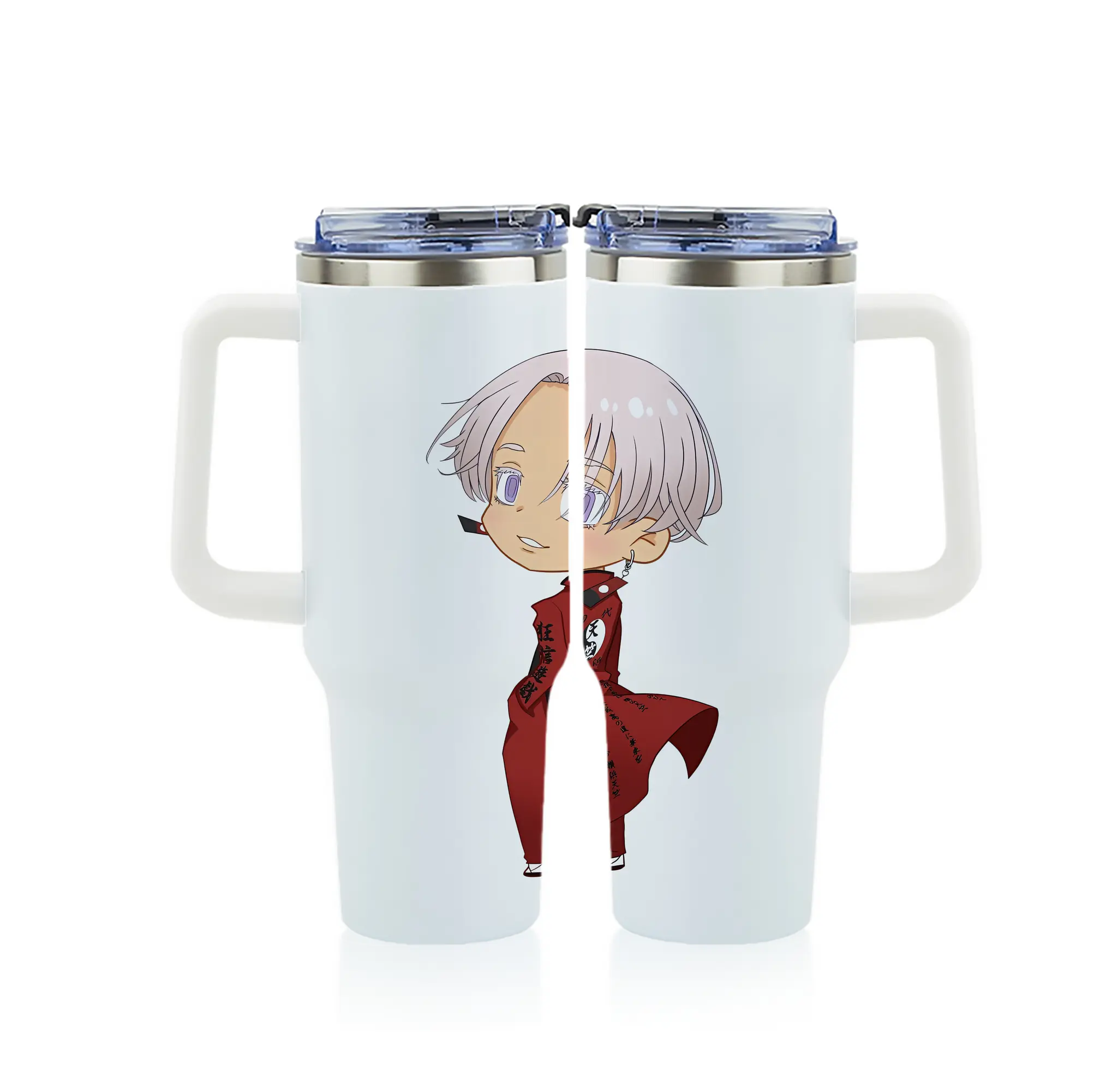 東京リベンジャーズ グッズ,黒川イザナ - 1200mL フルプリント車用タンブラー ・ 304ステンレス 内側 ・ 201ステンレス 外側 ・ 保温 保冷 ・ 通勤 ドライブ アウトドア用