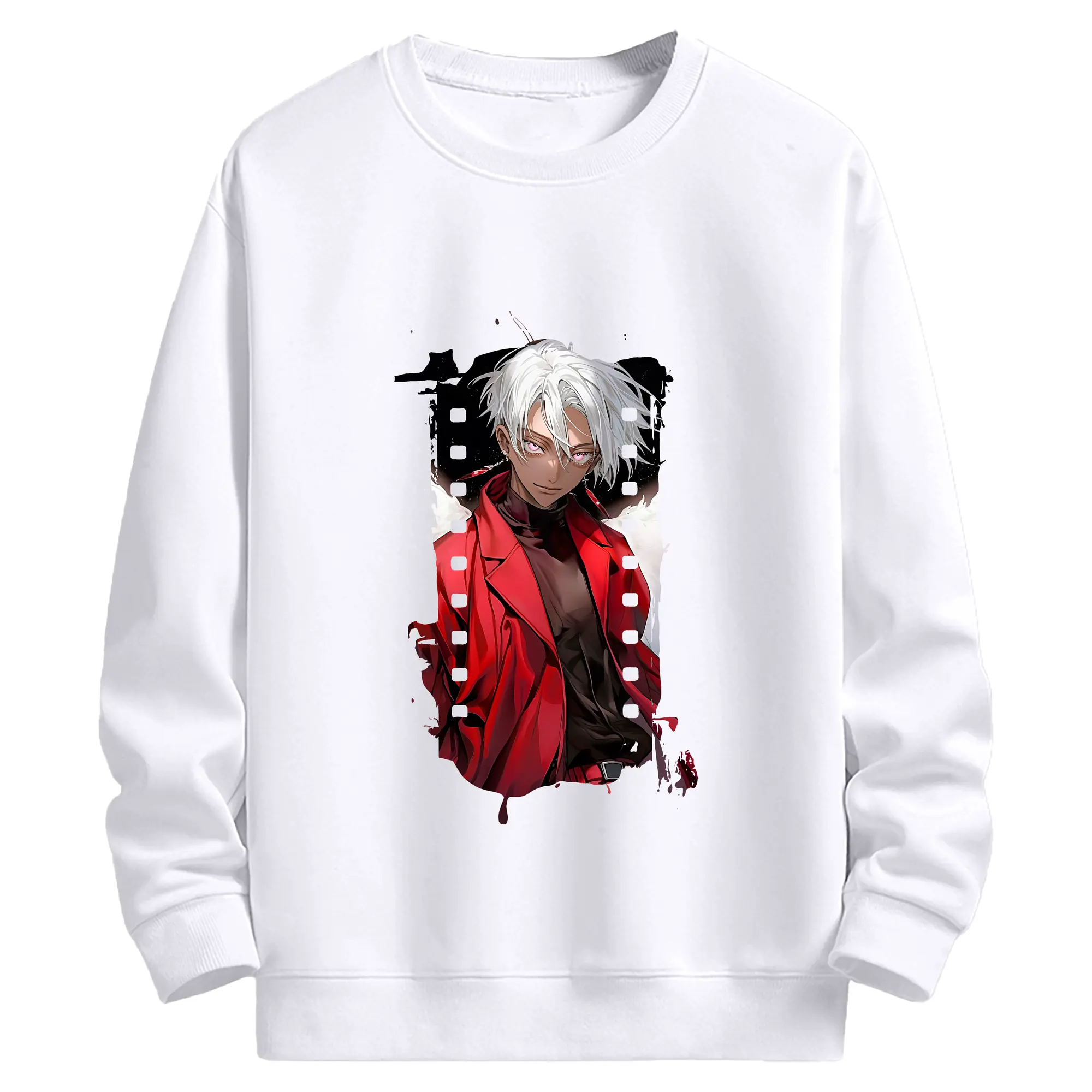 東京リベンジャーズ グッズ,黒川イザナ - 高品質 クルーネック スウェット ・ コットン59％ ポリエステル41％ ・ ユニセックス 長袖 トレーナー ・ カジュアル デイリー スポーツ 散歩用