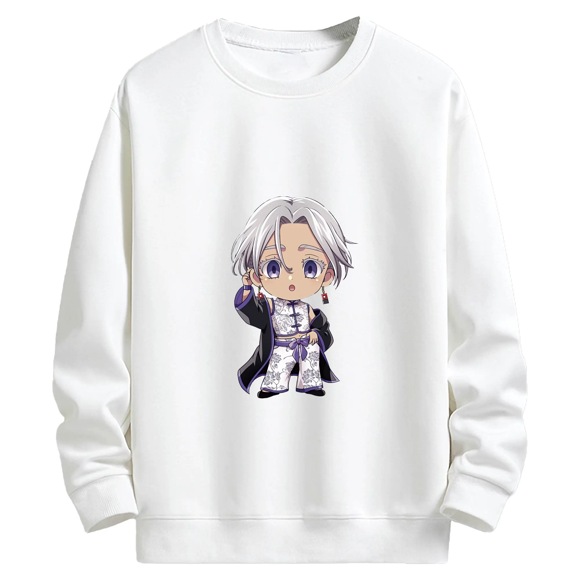 東京リベンジャーズ グッズ,黒川イザナ - キッズ クルーネックスウェットシャツ ・ フロントプリント ・ 綿80％ ポリエステル20％ ・ 快適 通学 スポーツ 日常使い お散歩用