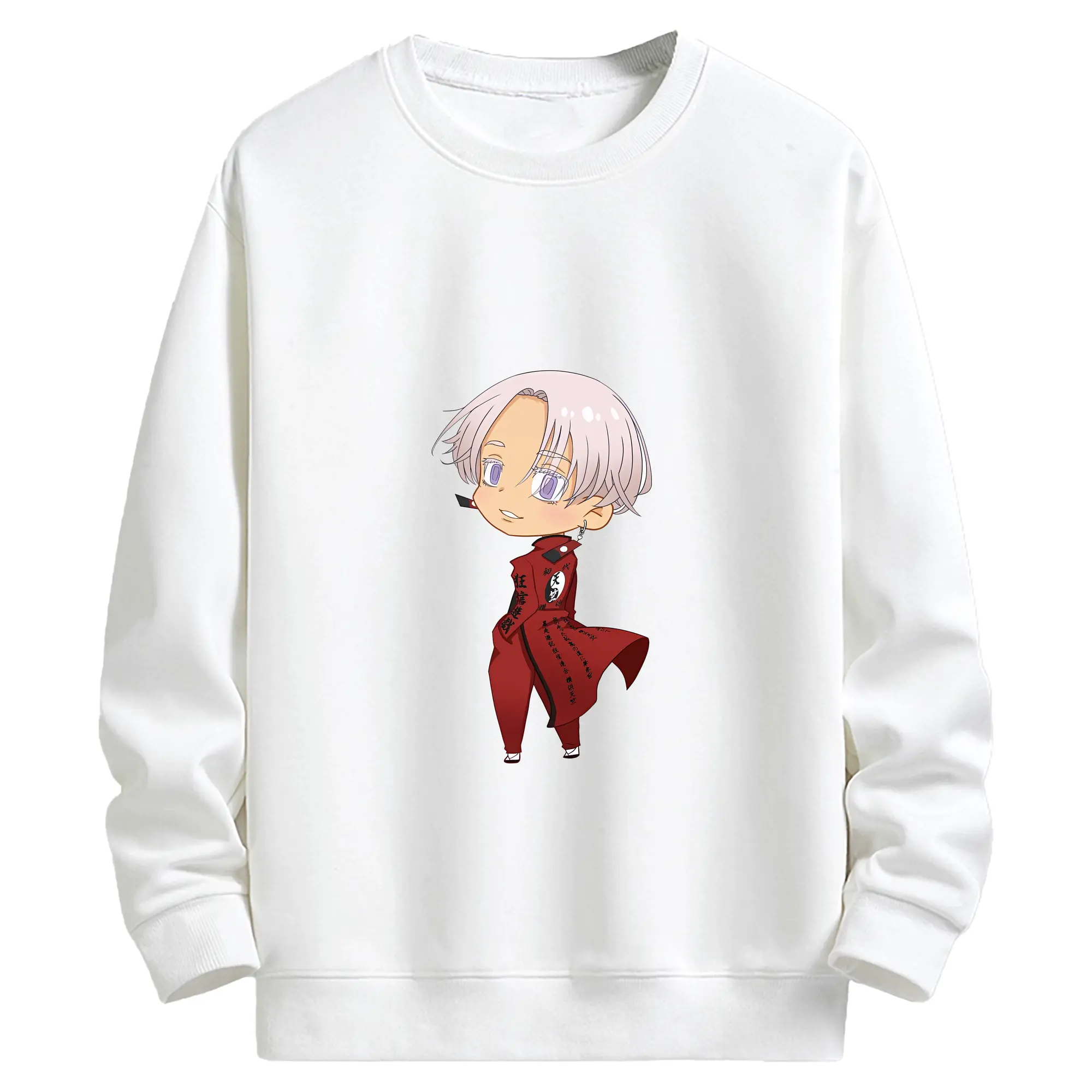 東京リベンジャーズ グッズ,黒川イザナ - キッズ クルーネックスウェットシャツ ・ フロントプリント ・ 綿80％ ポリエステル20％ ・ 快適 通学 スポーツ 日常使い お散歩用