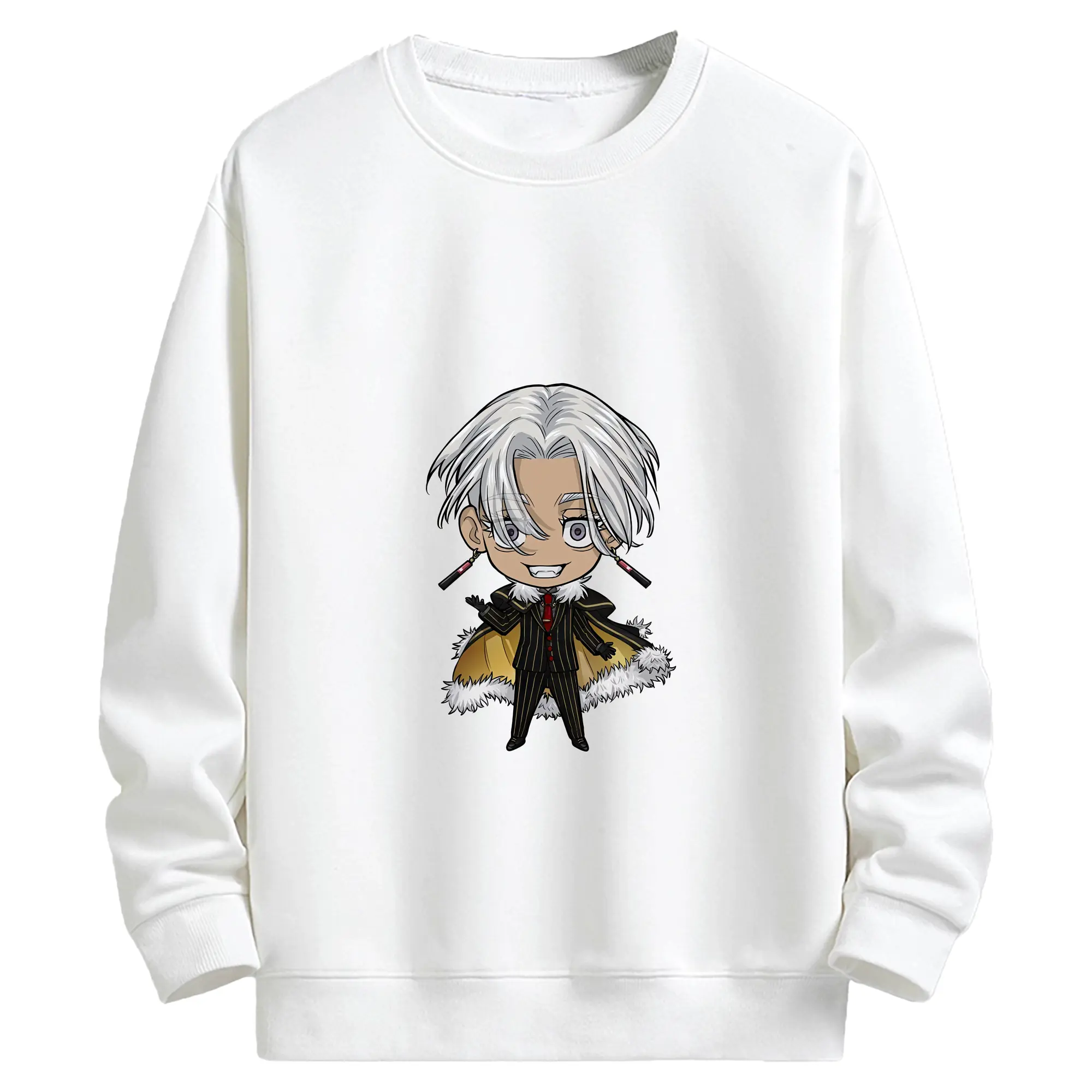 東京リベンジャーズ グッズ,黒川イザナ - キッズ クルーネックスウェットシャツ ・ フロントプリント ・ 綿80％ ポリエステル20％ ・ 快適 通学 スポーツ 日常使い お散歩用