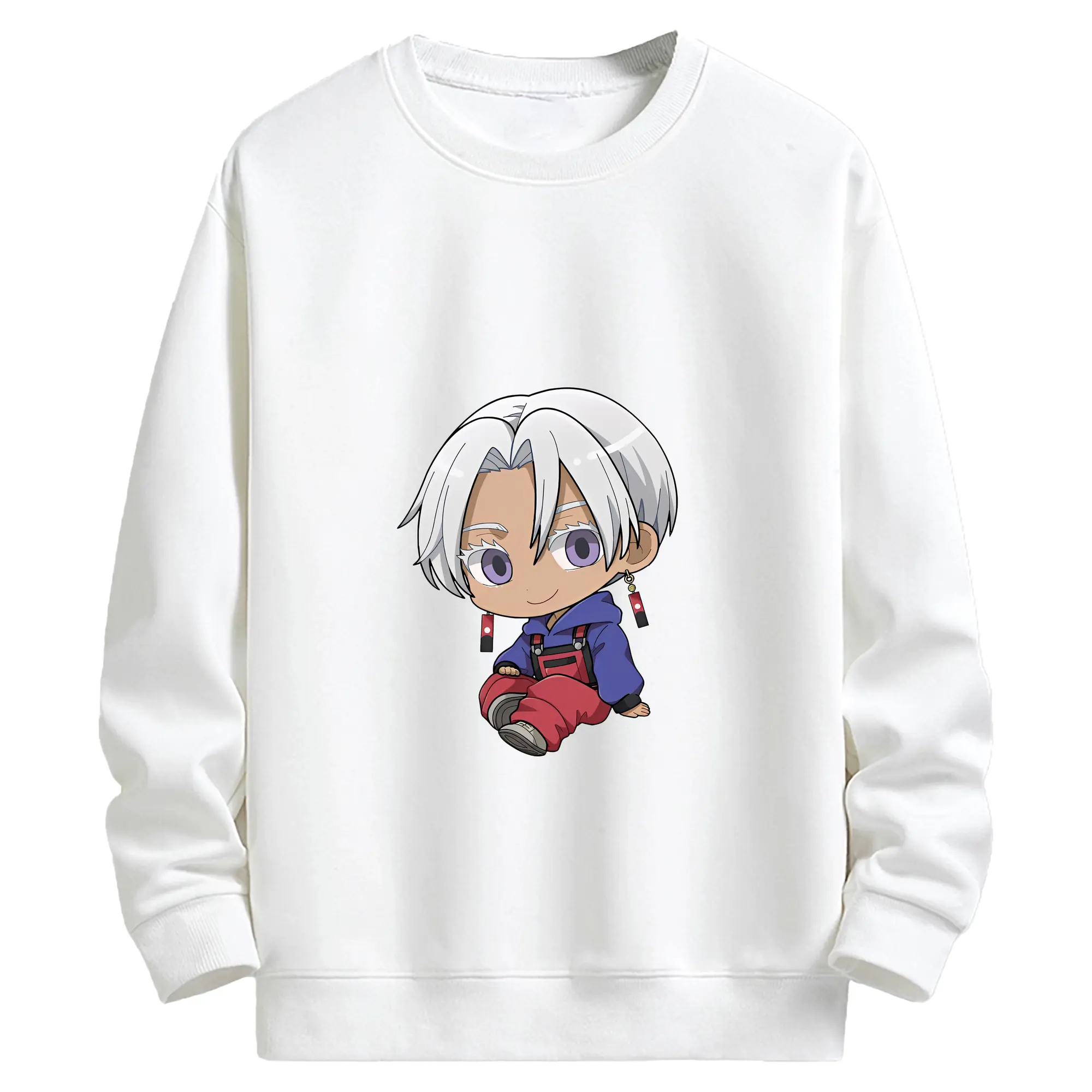 東京リベンジャーズ グッズ,黒川イザナ - キッズ クルーネックスウェットシャツ ・ フロントプリント ・ 綿80％ ポリエステル20％ ・ 快適 通学 スポーツ 日常使い お散歩用