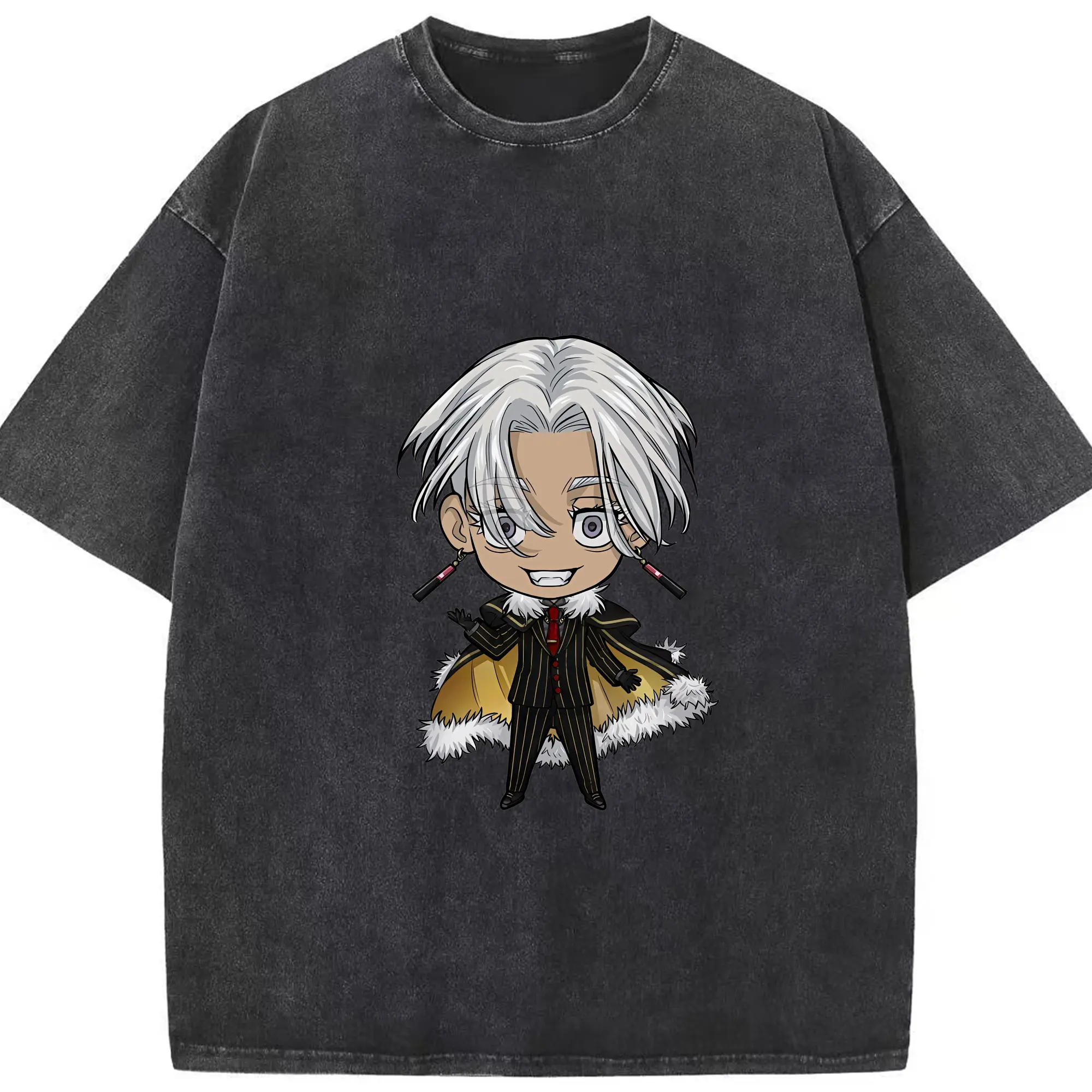 東京リベンジャーズ グッズ,黒川イザナ - 綿100％ ヴィンテージ風 半袖Tシャツ ・ フロントプリント ・ 柔らか肌触り ・ 通気性 快適 ・ スポーツ カジュアル 外出用