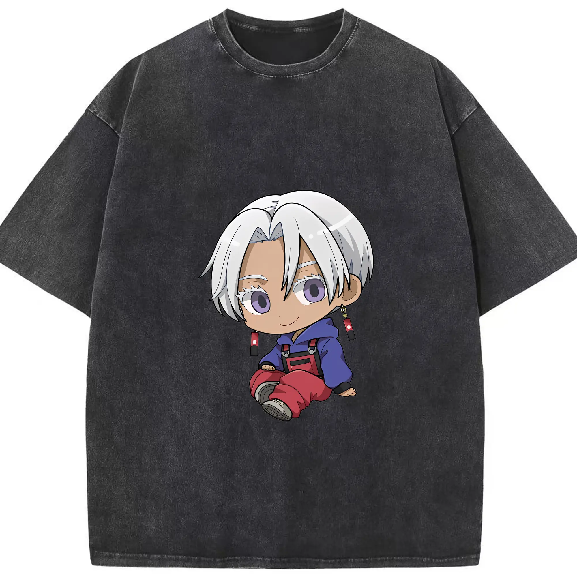 東京リベンジャーズ グッズ,黒川イザナ - 綿100％ ヴィンテージ風 半袖Tシャツ ・ フロントプリント ・ 柔らか肌触り ・ 通気性 快適 ・ スポーツ カジュアル 外出用