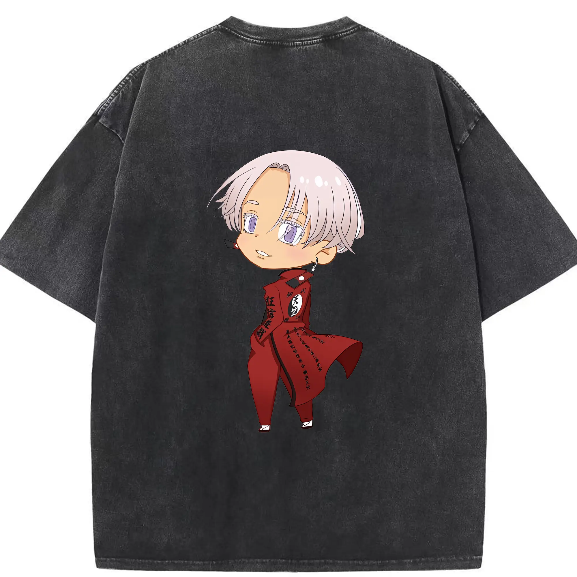 東京リベンジャーズ グッズ,黒川イザナ - 綿100％ ヴィンテージ風 半袖Tシャツ ・ 背面プリント ・ 柔らか肌触り ・ 通気性 快適 ・ スポーツ カジュアル 外出用